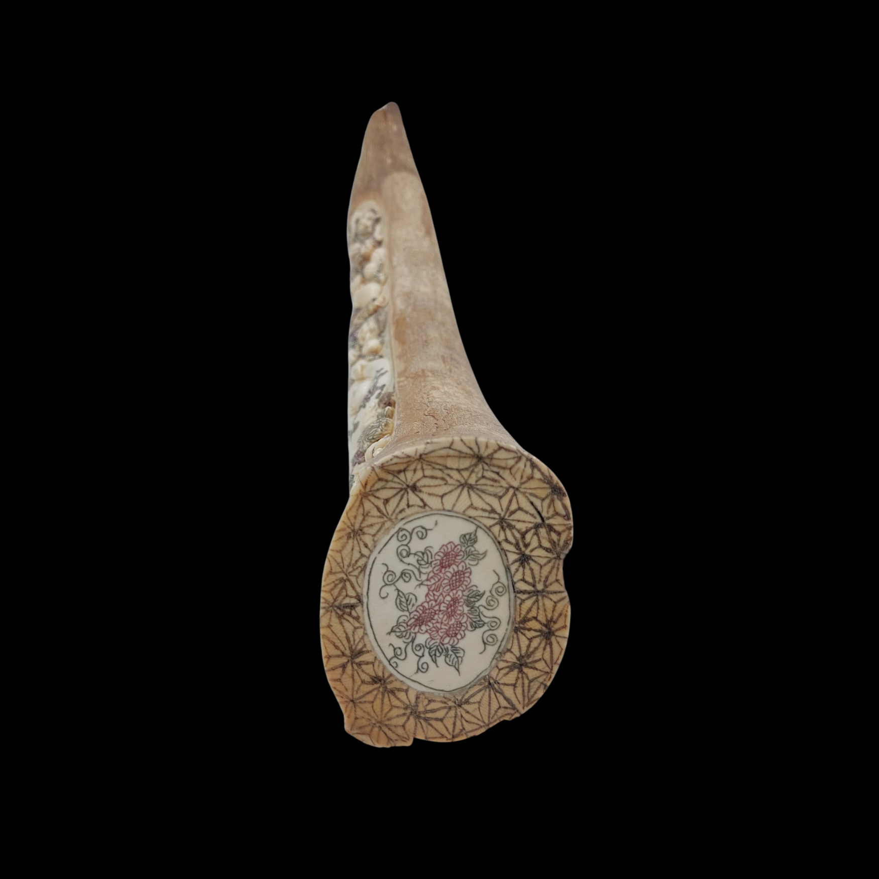 Seven Lucky Gods on Prehistoric Walrus Tusk - preview photo 3123