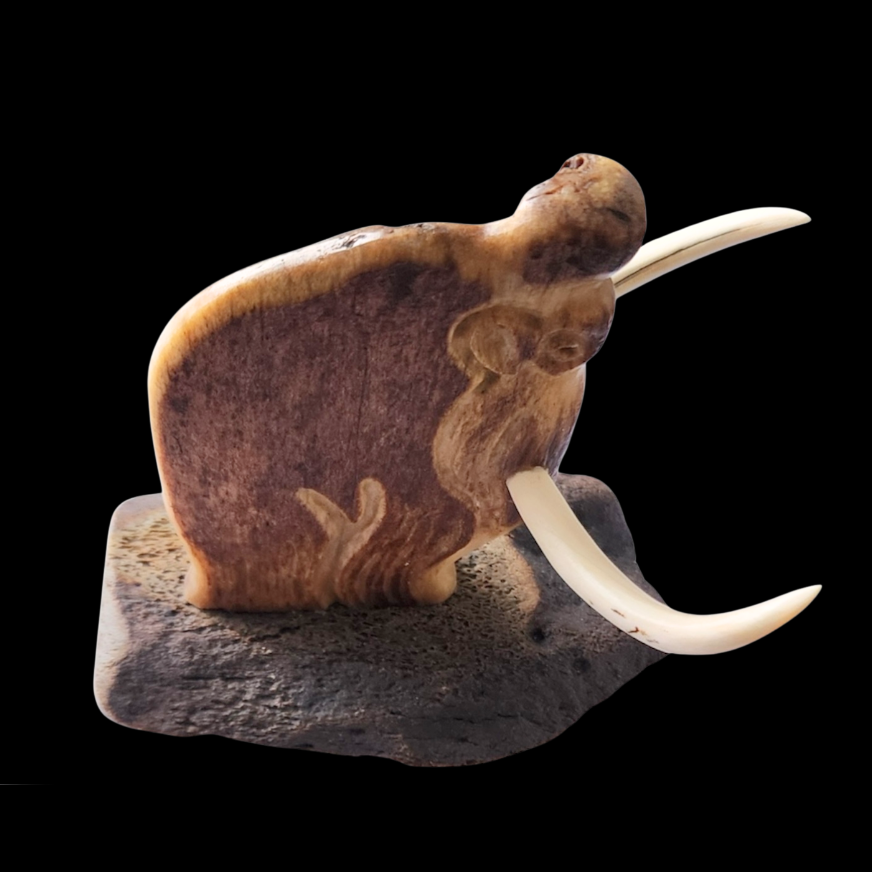 Woolly Mammoth Sculpture in Fossil Mammoth Ivory - preview photo 3123