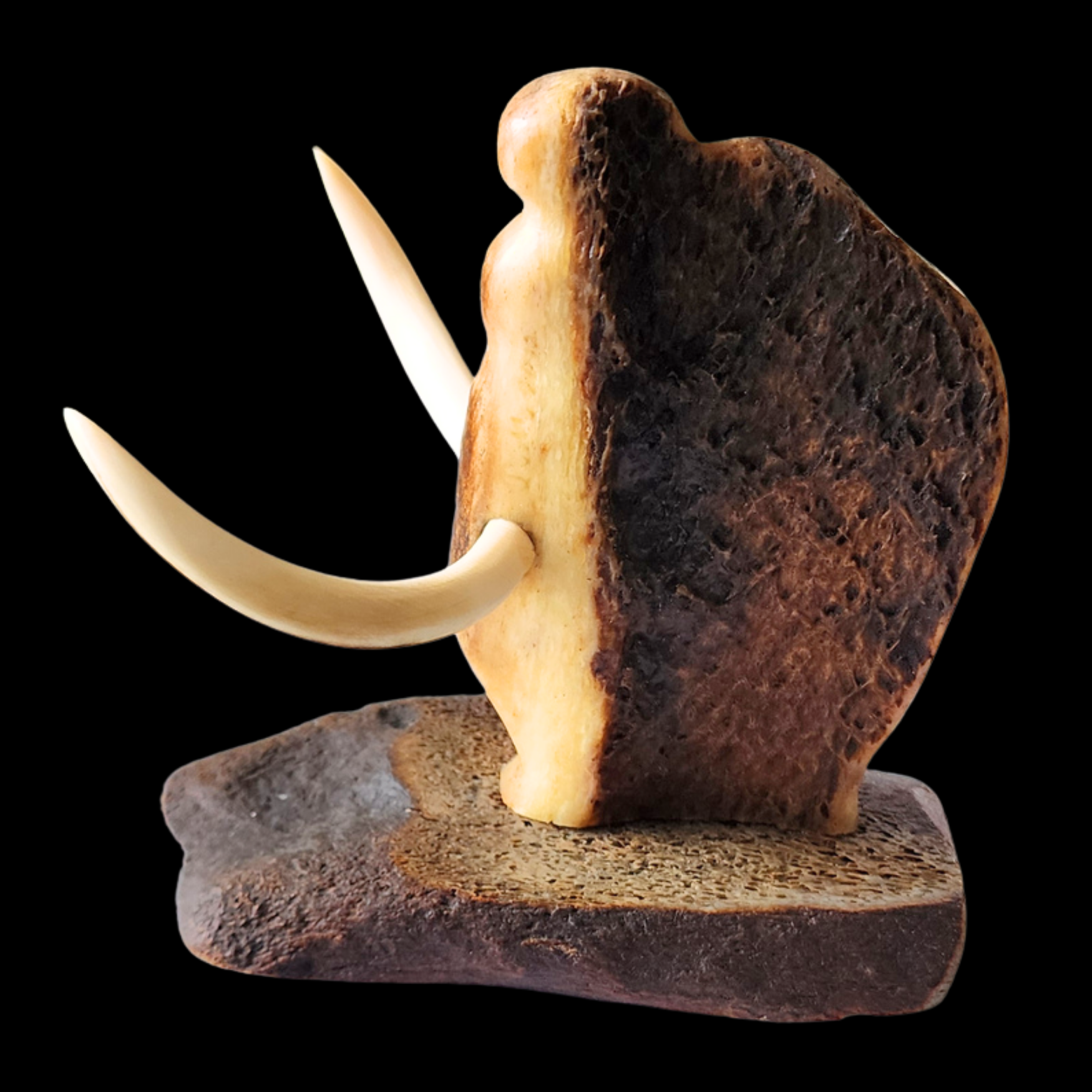 Woolly Mammoth Sculpture in Fossil Mammoth Ivory - preview photo 2123