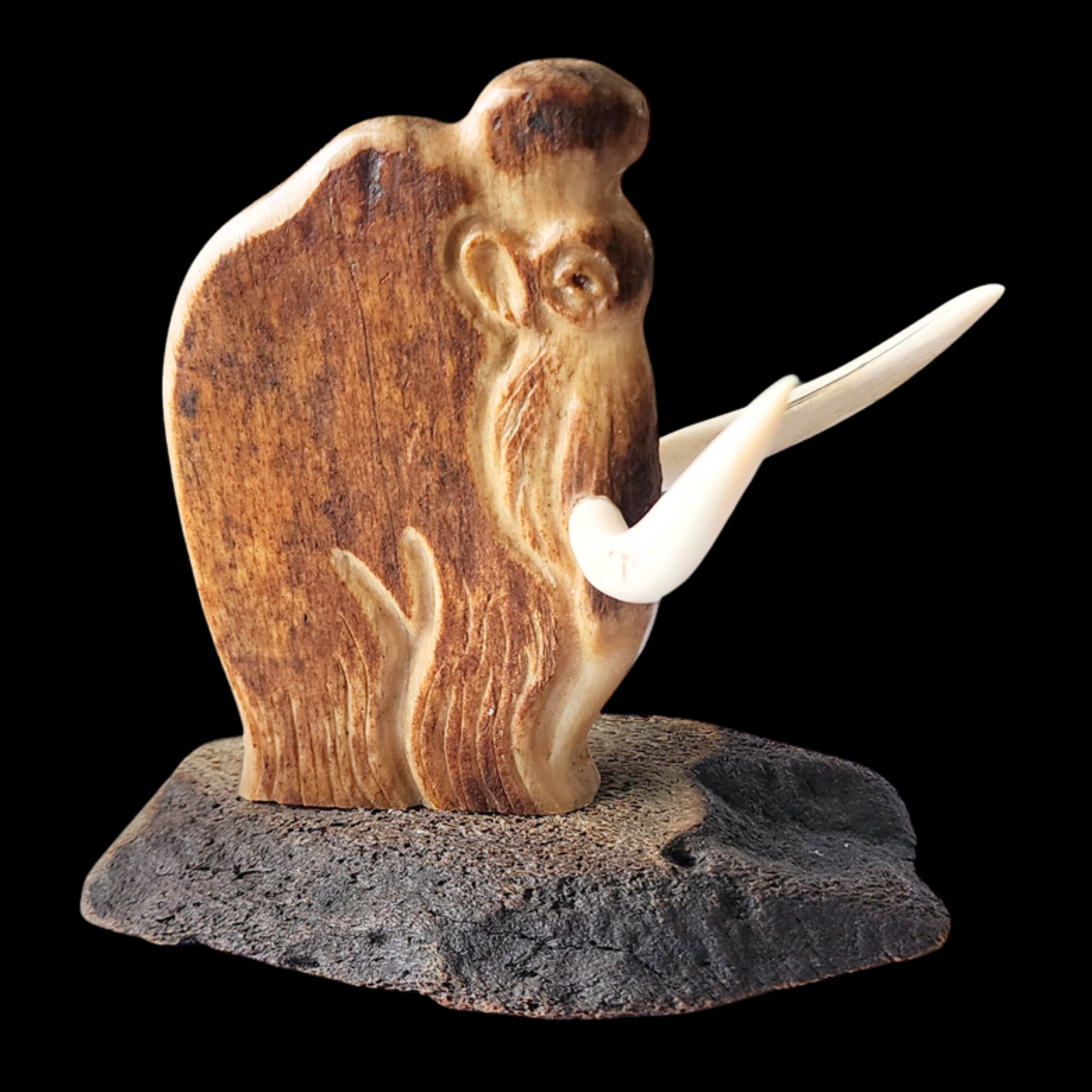 Woolly Mammoth Sculpture in Fossil Mammoth Ivory - preview photo 1123