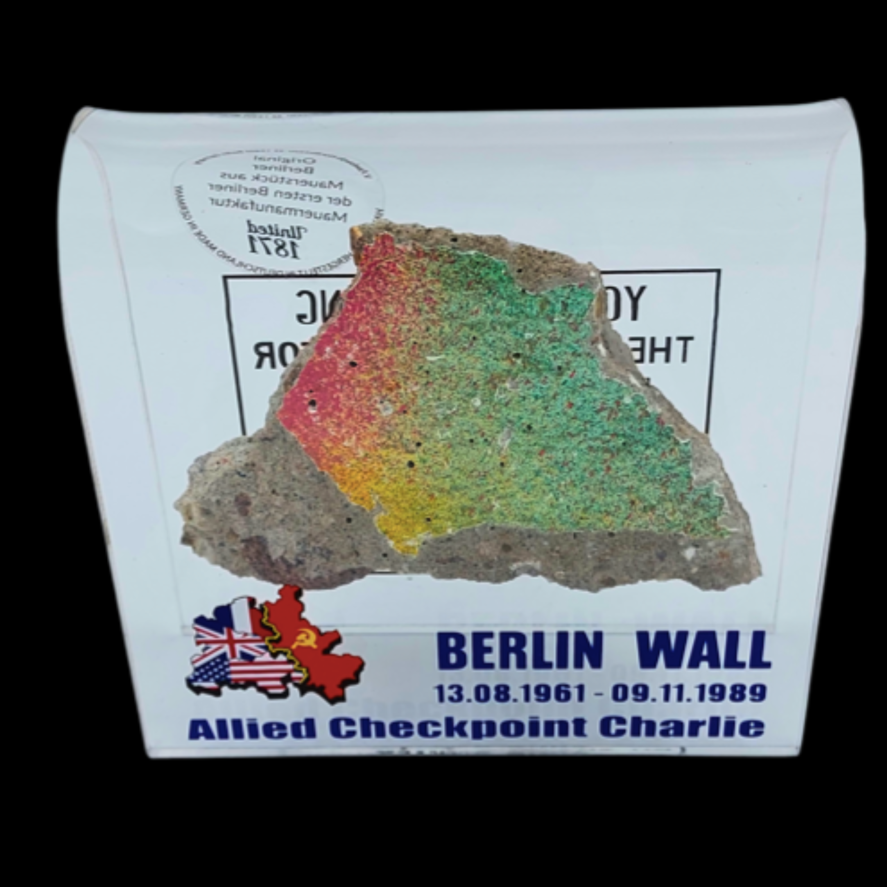 Authentic Berlin Wall Fragment from Checkpoint Charlie (1961–1989) - preview photo 1123