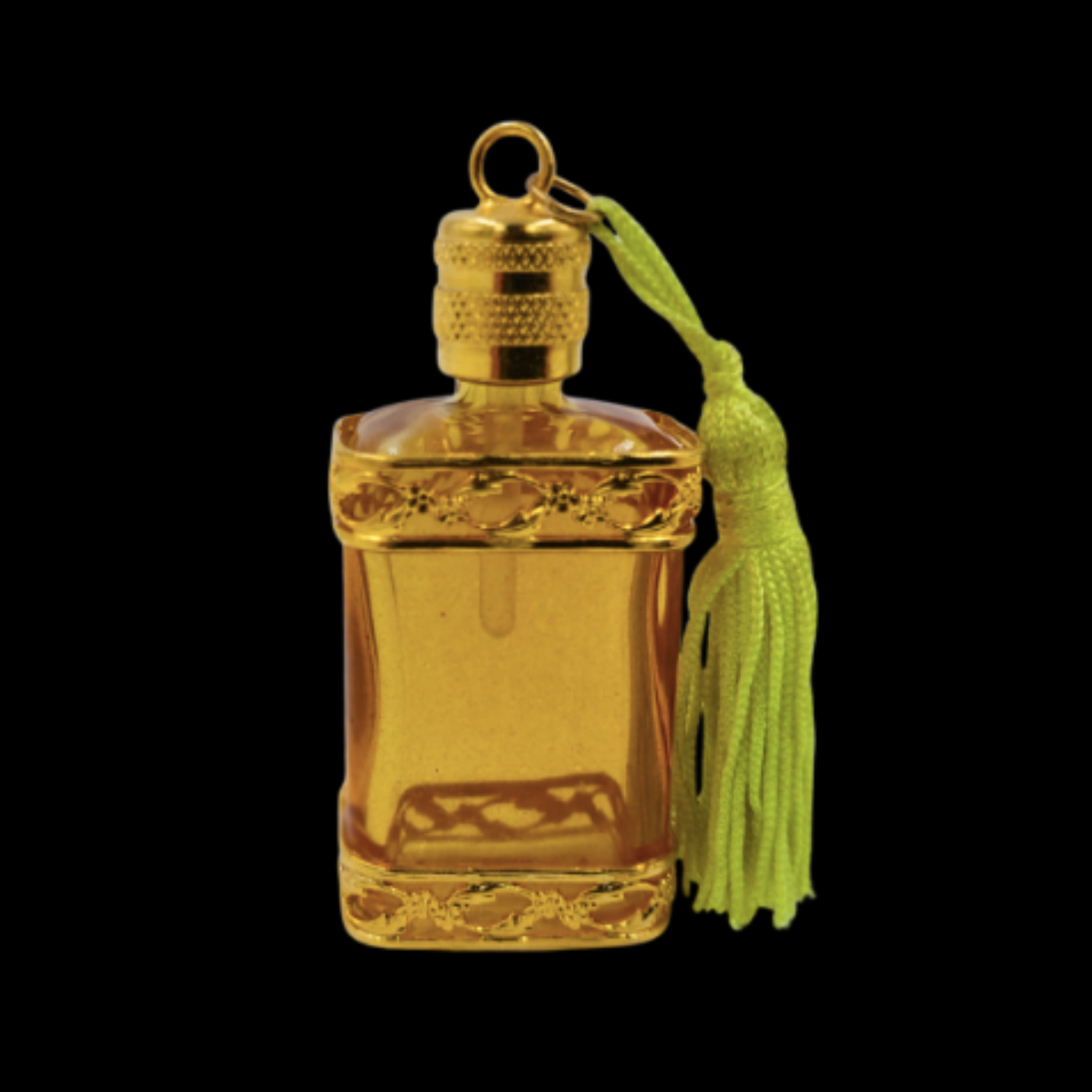 Amber Glass Perfume Bottle with Gilt Decoration - preview photo 2123