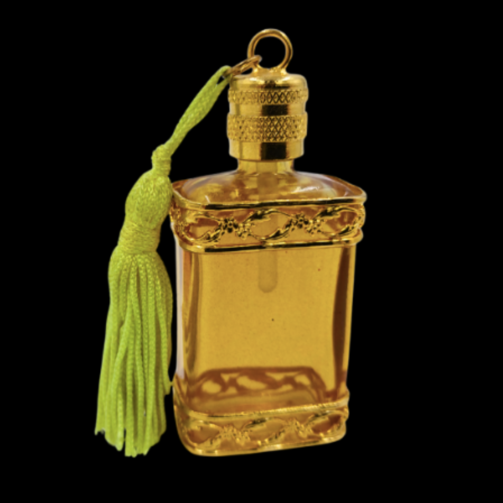 Amber Glass Perfume Bottle with Gilt Decoration - preview photo 1123