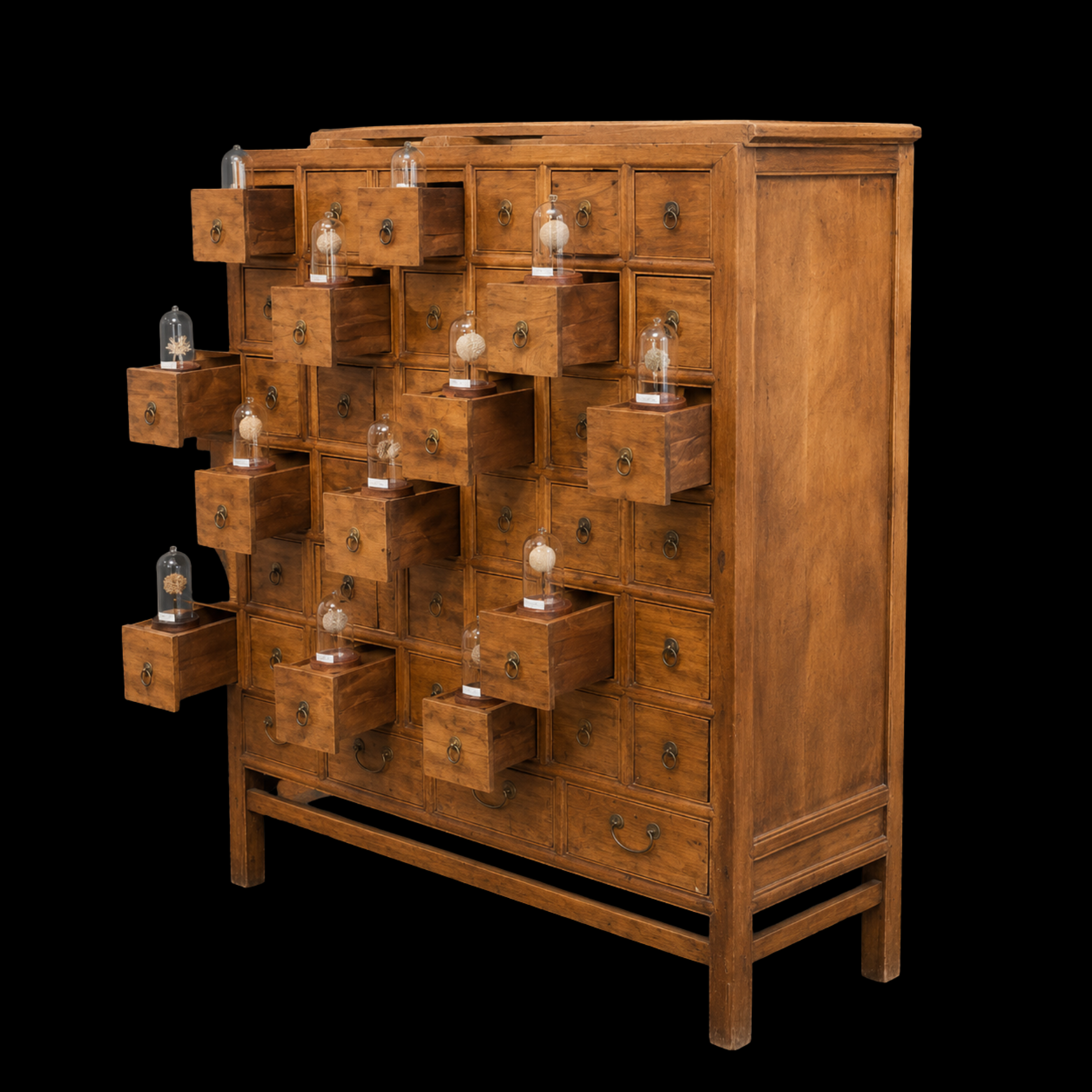 Eastern Apothecary Cabinet with Bronze Coin Hardware - preview photo 3123