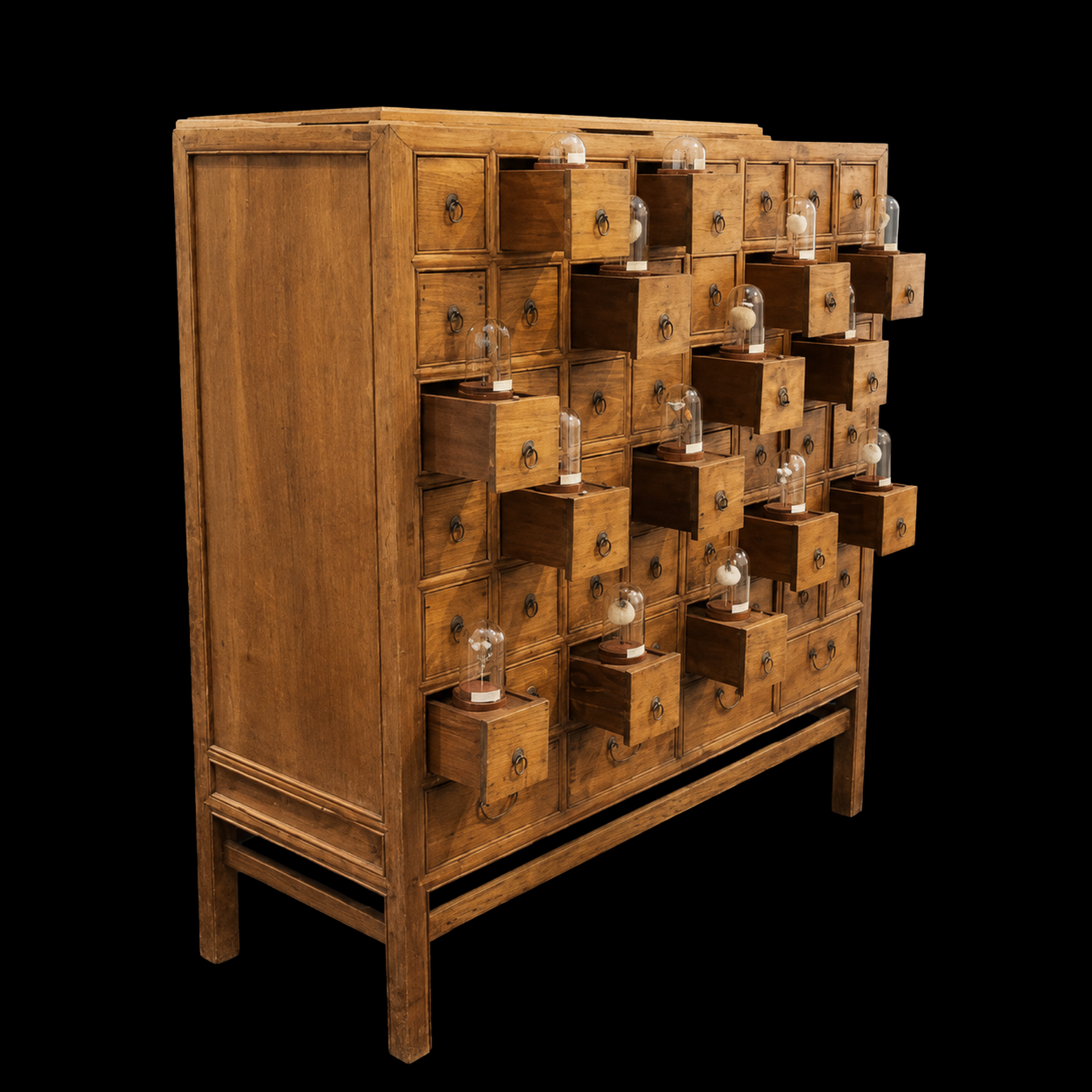Eastern Apothecary Cabinet with Bronze Coin Hardware - preview photo 2123