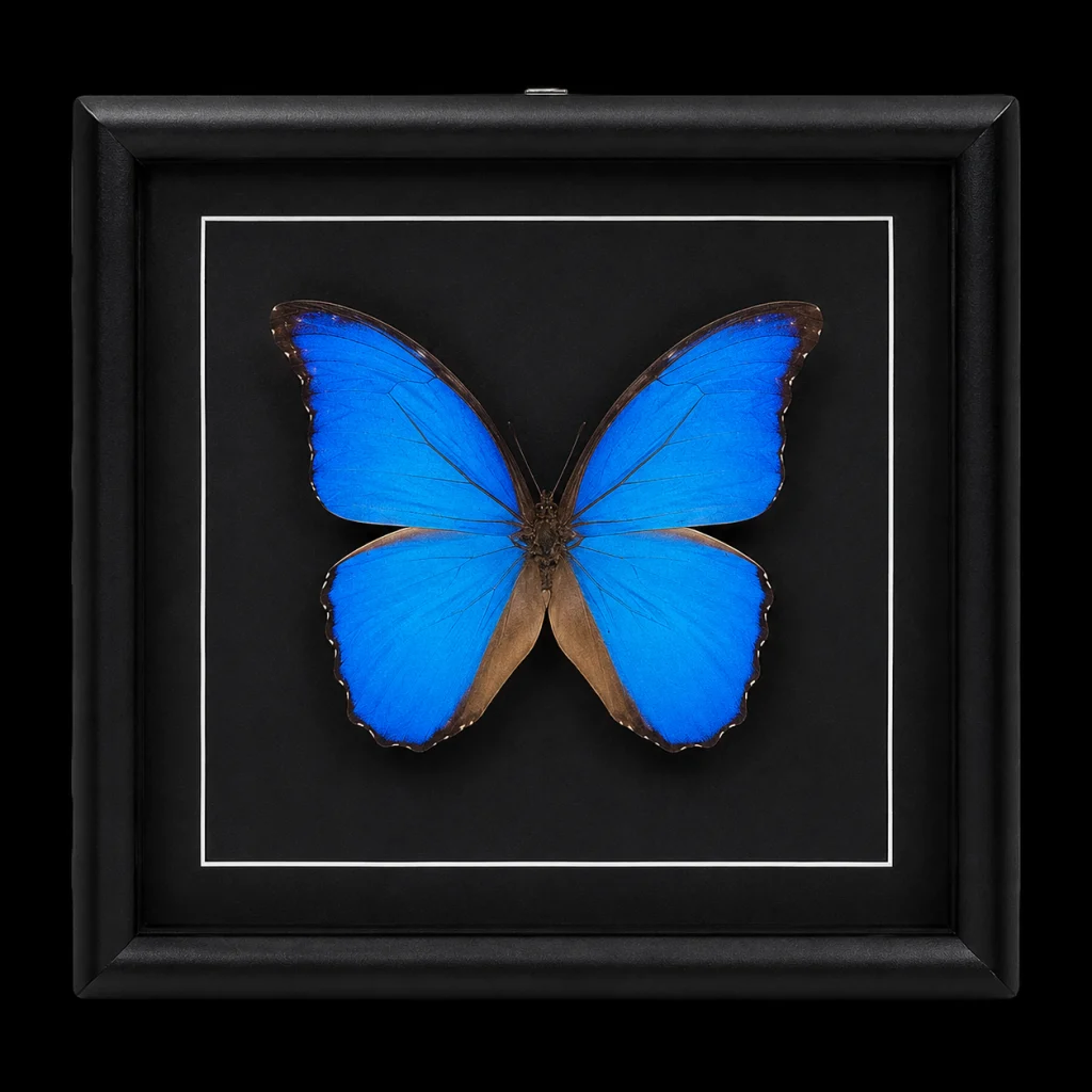 Morpho didius in Black Frame, Peru