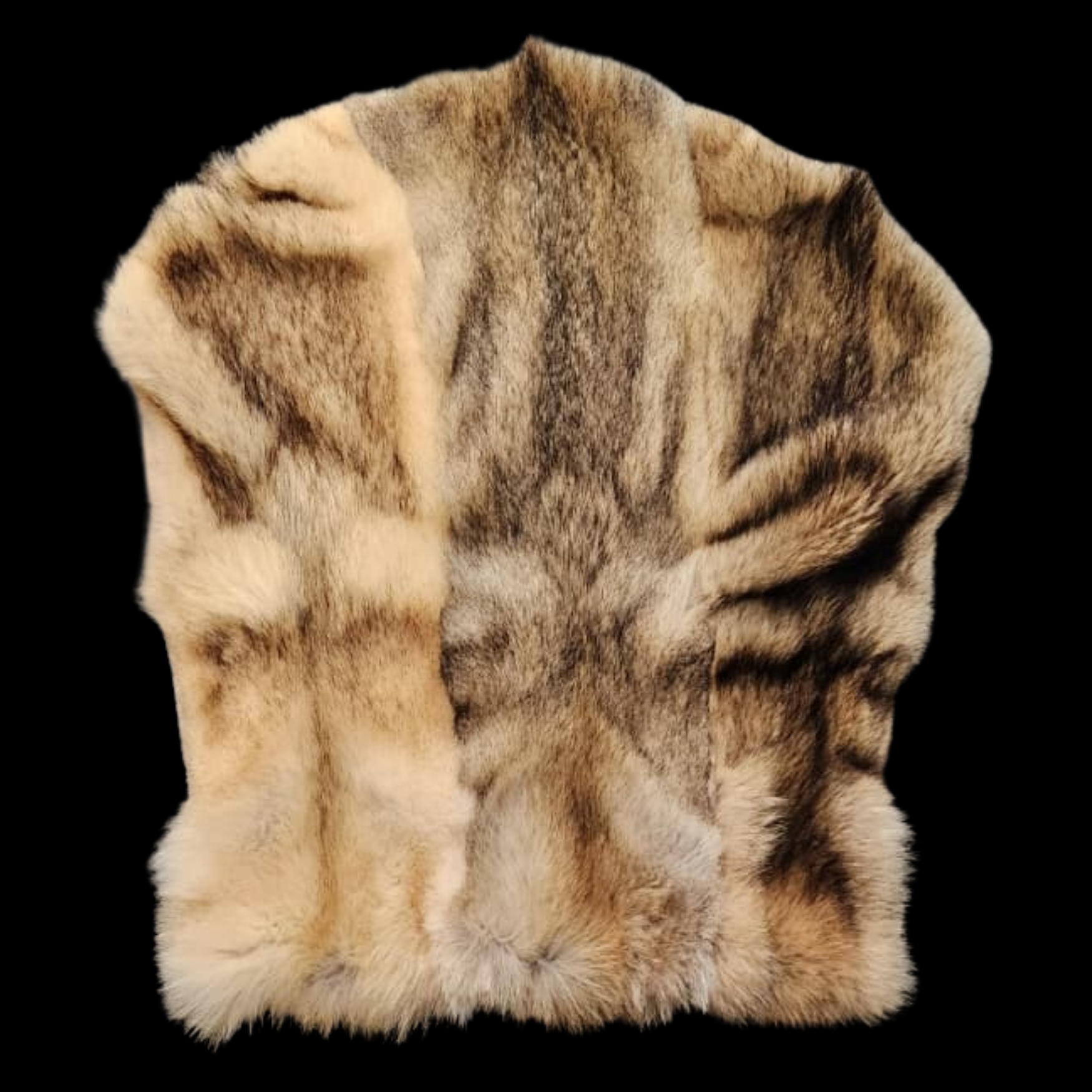 Grey Wolf Fur Chair Throw – Luxury Natural Décor - preview photo 1123