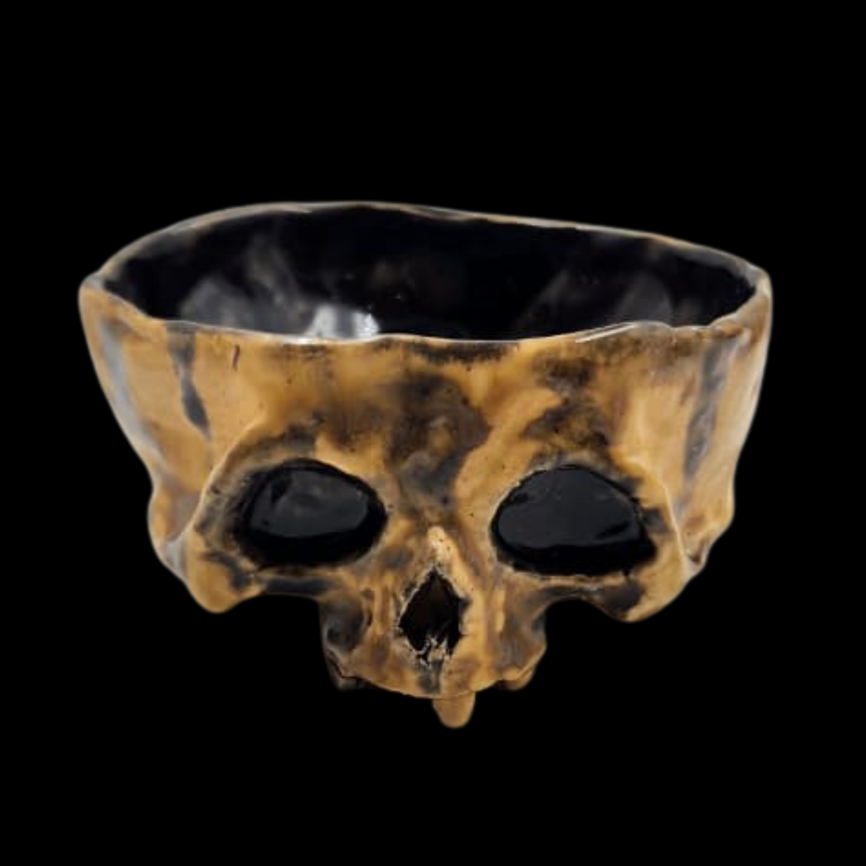 Koichi Suzuki Bizen Ceramic Kapala, Japanese Esoteric Buddhist Skull Cup - preview photo 1123
