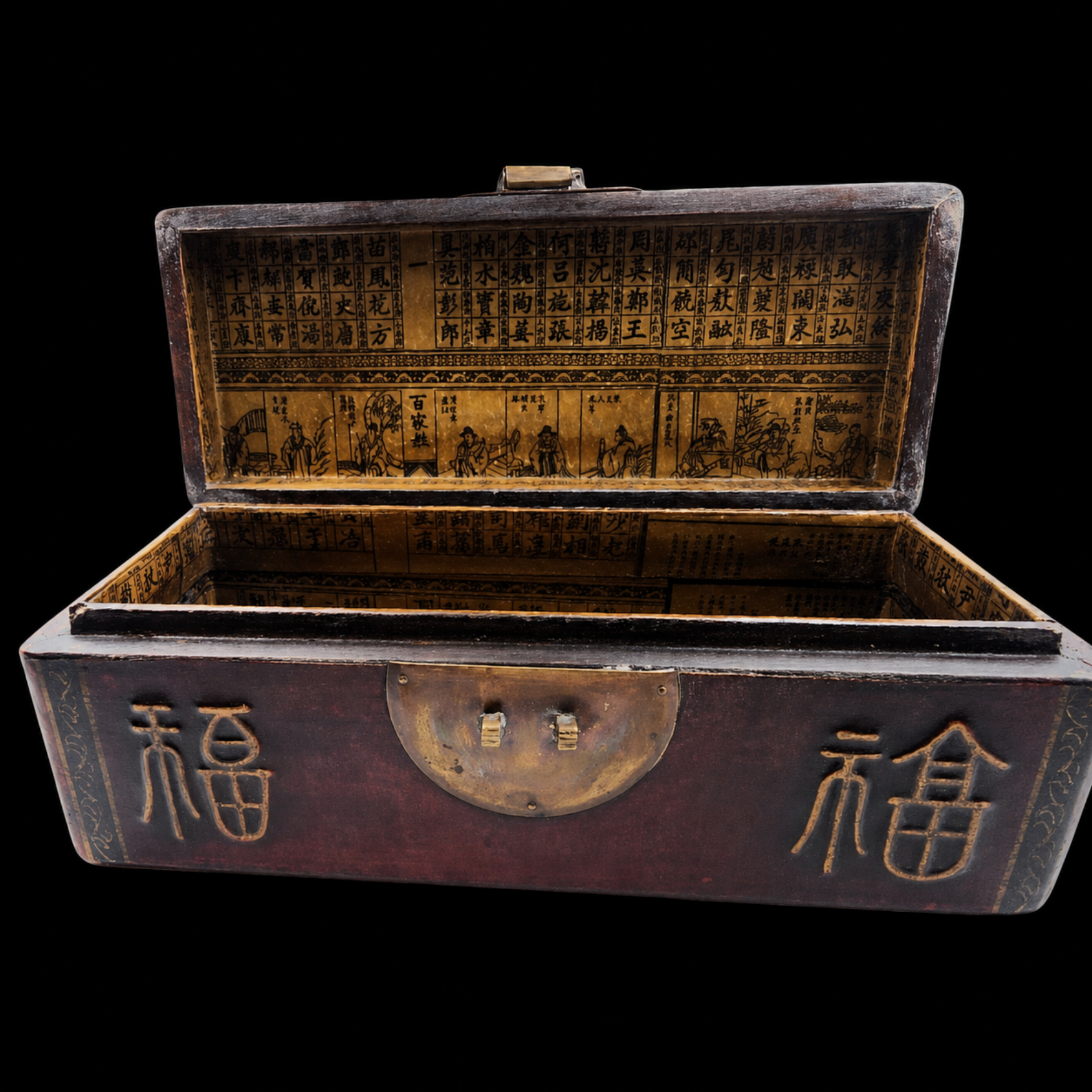 Chinese Lacquered Travelling Pillow Chest, Late Qing, c. 1880–1910 - preview photo 3123