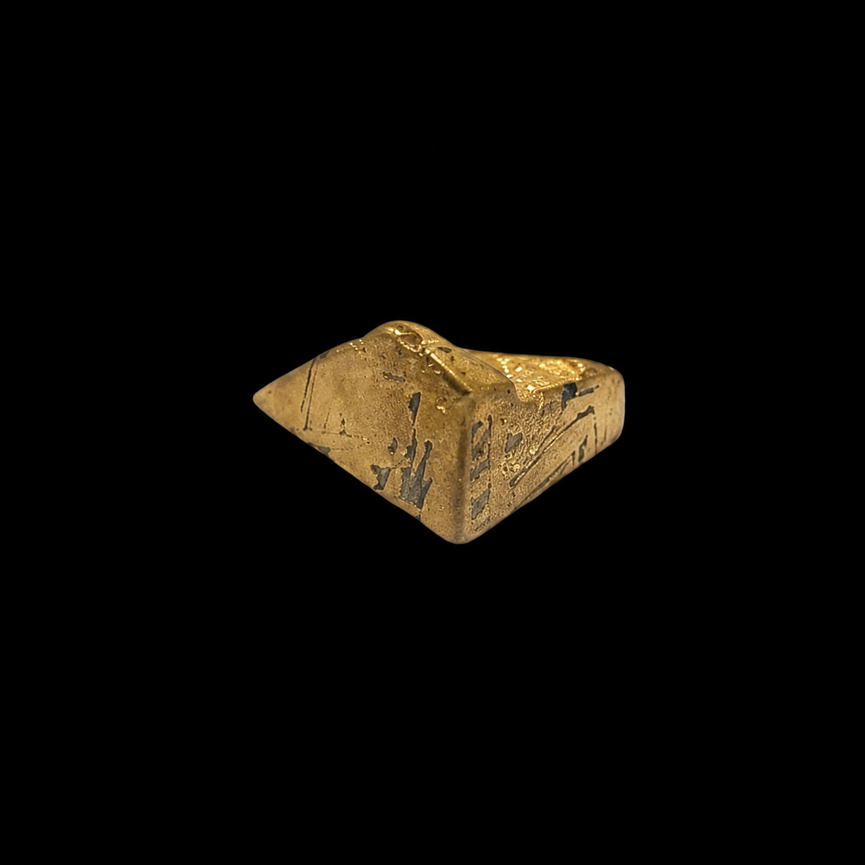17.02 g Seymchan Meteorite, 24K Gold Gilded, Widmanstätten Pattern, 4.56 Bln Years Old - preview photo 2123