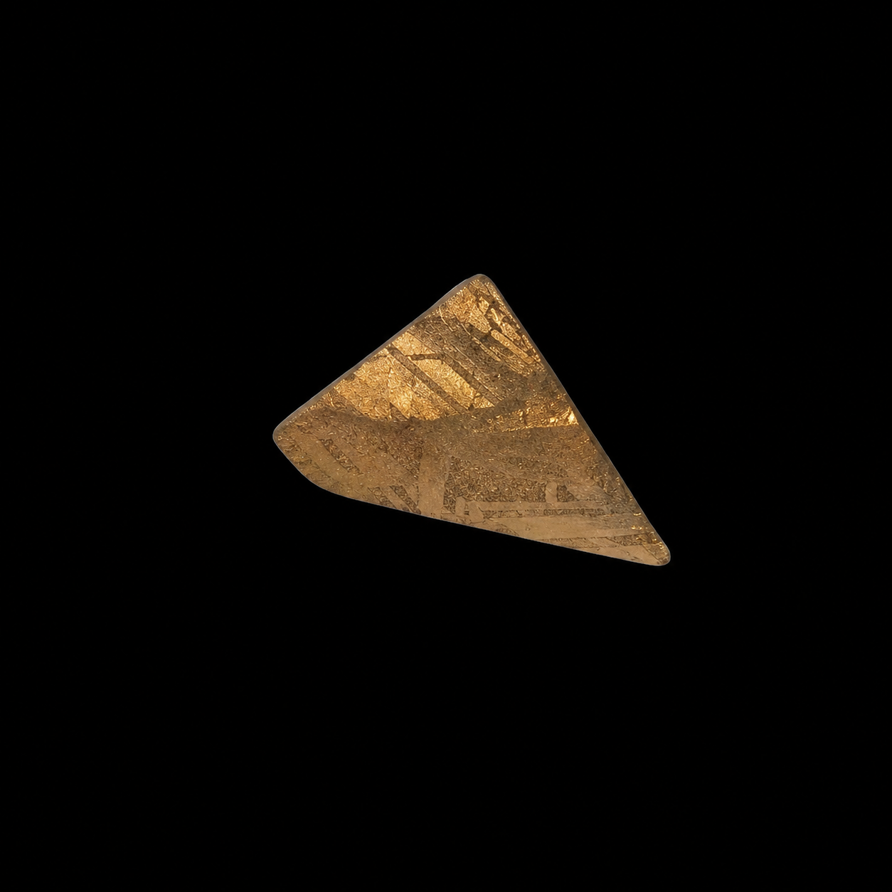 17.02 g Seymchan Meteorite, 24K Gold Gilded, Widmanstätten Pattern, 4.56 Bln Years Old - preview photo 3123