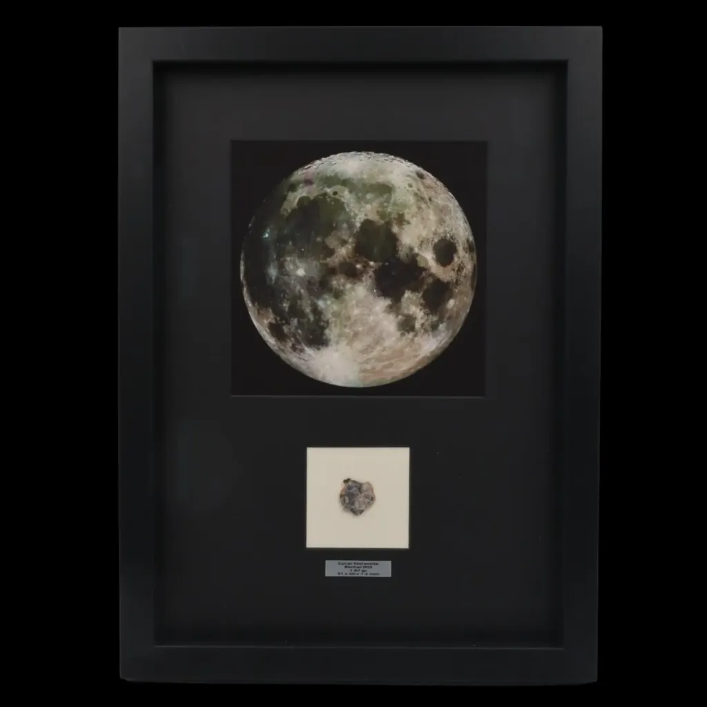 0.94 gr Lunar Meteorite “Bechar 003” – Elegant Piece of Moon’s Ancient Surface - preview photo 1123
