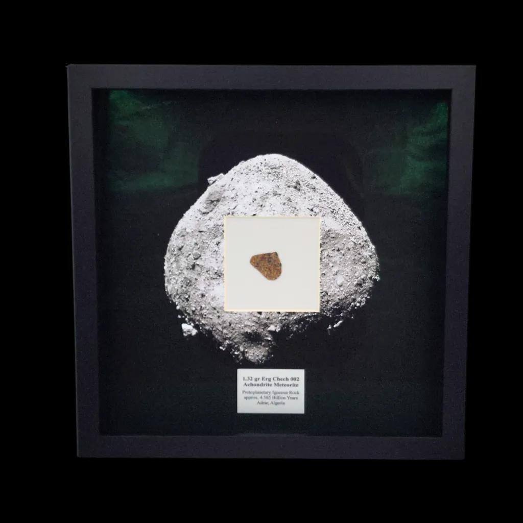 1.32 gr Erg Chech 002 Achondrite Meteorite - Protoplanetary Igneous Rock, 4.565 Billion Years - preview photo 1123