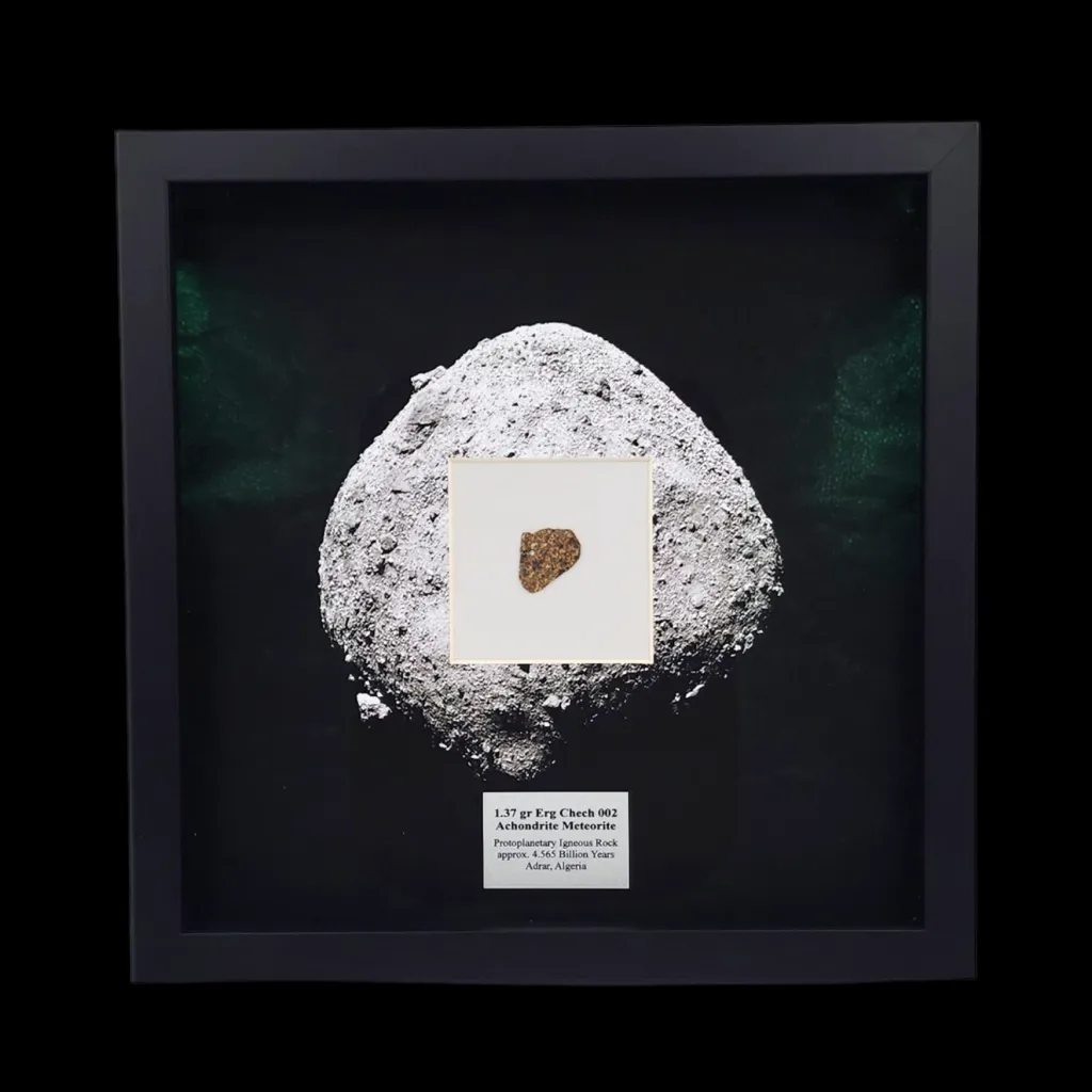 1.37 gr Erg Chech 002 Achondrite Meteorite - Protoplanetary Igneous Rock, 4.565 Billion Years - preview photo 1123