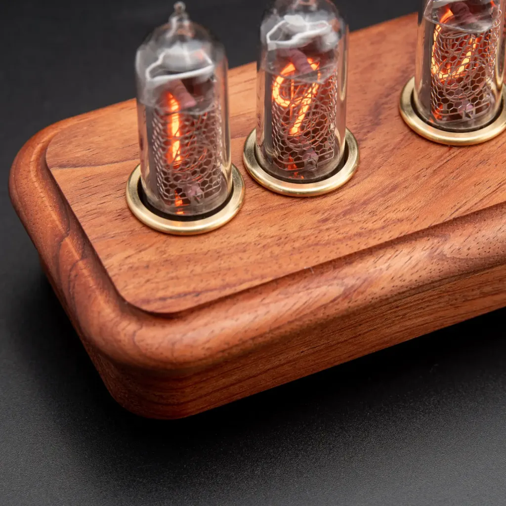Vostok 4 Black: Bubinga Wood Clock – Tribute to Space Exploration and Artistry - preview photo 4123