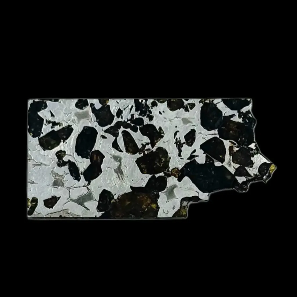 19.72 g Pallasite meteorite slice showcasing Widmanstätten pattern, 4 bln years old - preview photo 1123