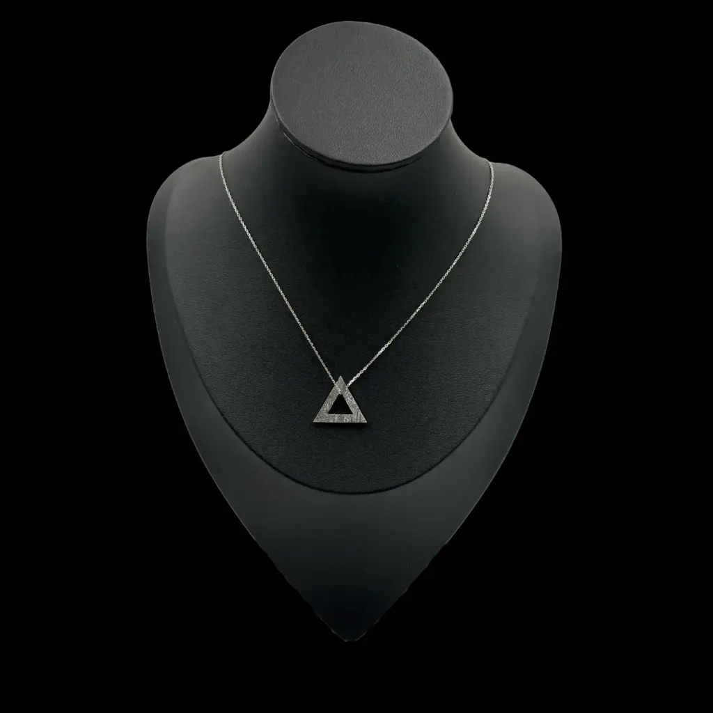 Celestial Triangle: A Timeless Muonionalusta Meteorite Necklace - preview photo 2123