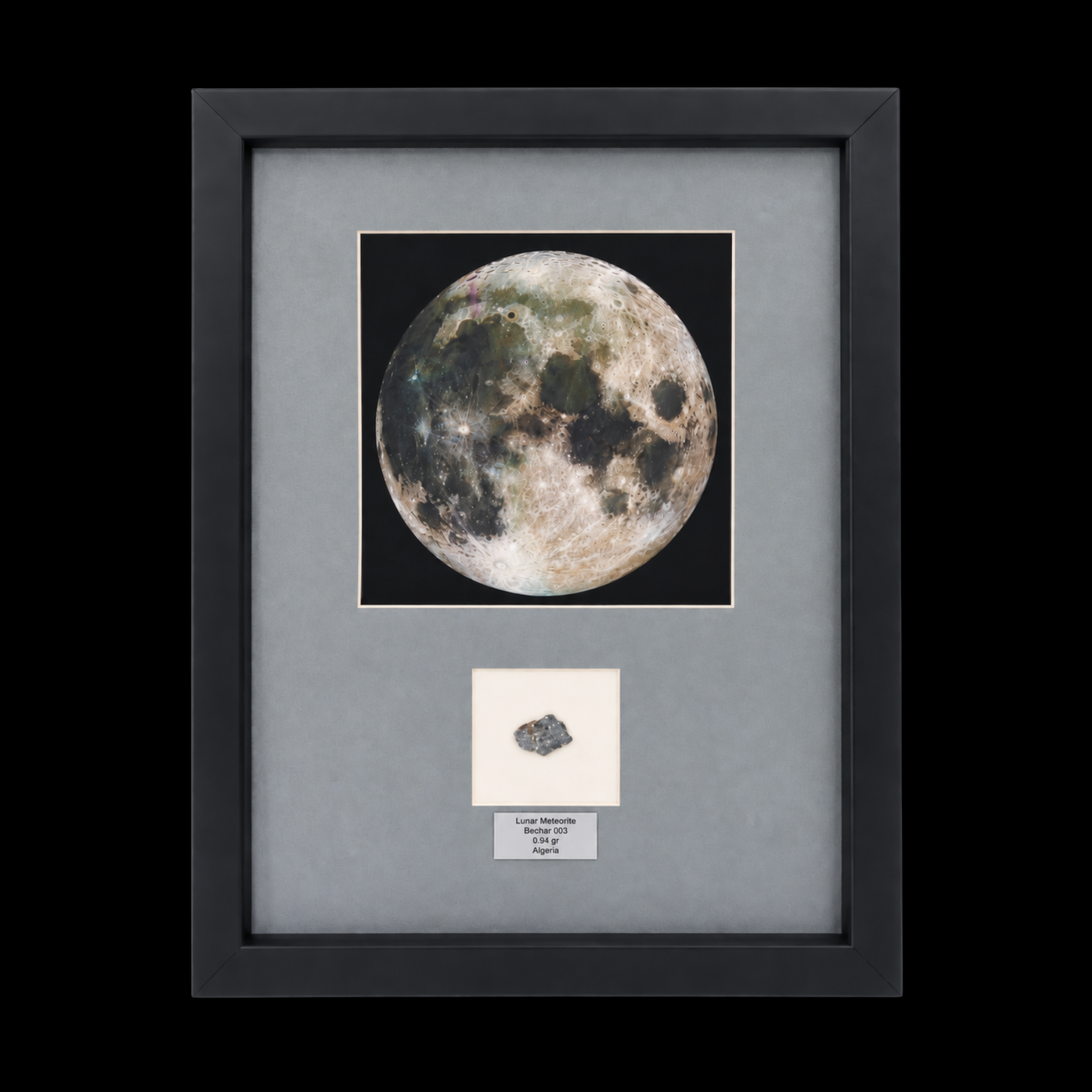 2 Photo (30) 0.94 g Lunar Meteorite “Bechar 003”123