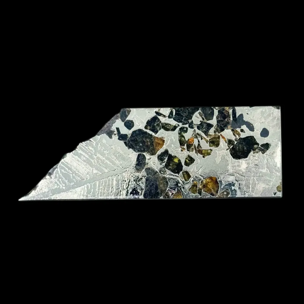 29.54 g Pallasite  meteorite slice showcasing Widmanstätten pattern, 4 bln years old - preview photo 2123