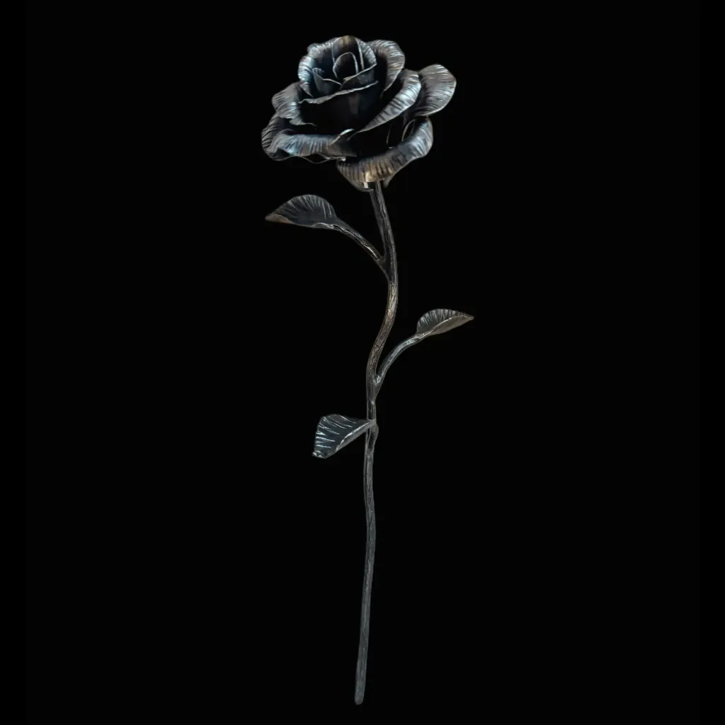Eternal Bloom: Forged Metal Rose
