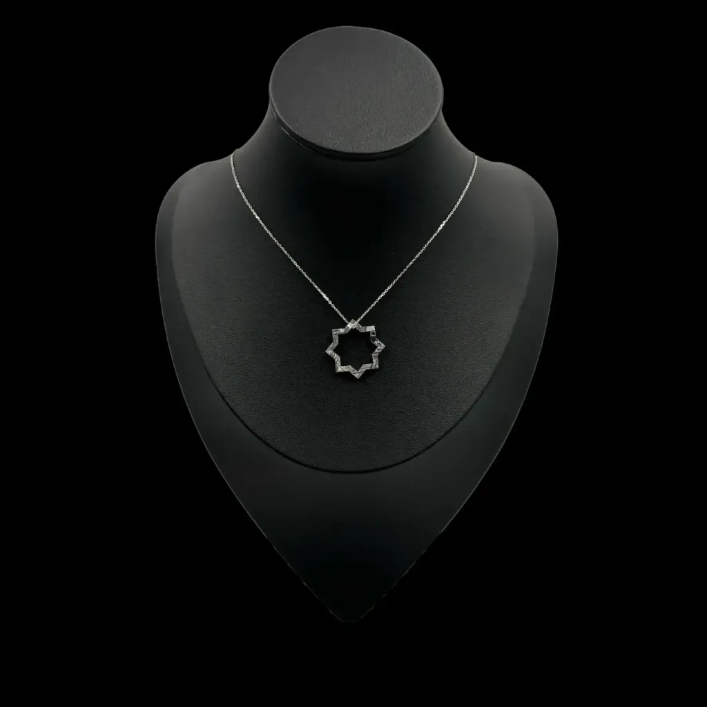 Cosmic Octagon: Muonionalusta Meteorite Necklace of Rare Design - preview photo 2123
