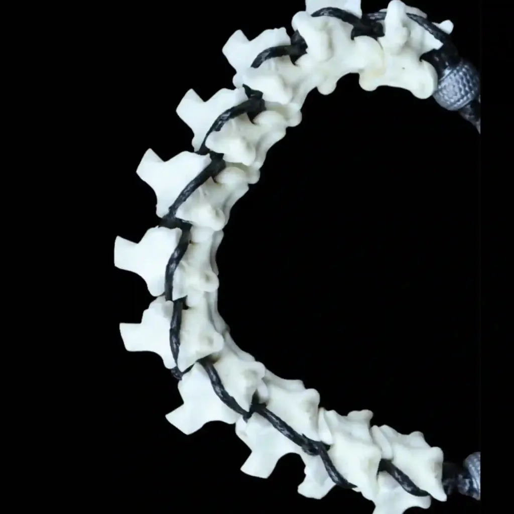 Silver and Ruby Snake Skeleton Bracelet - preview photo 3123