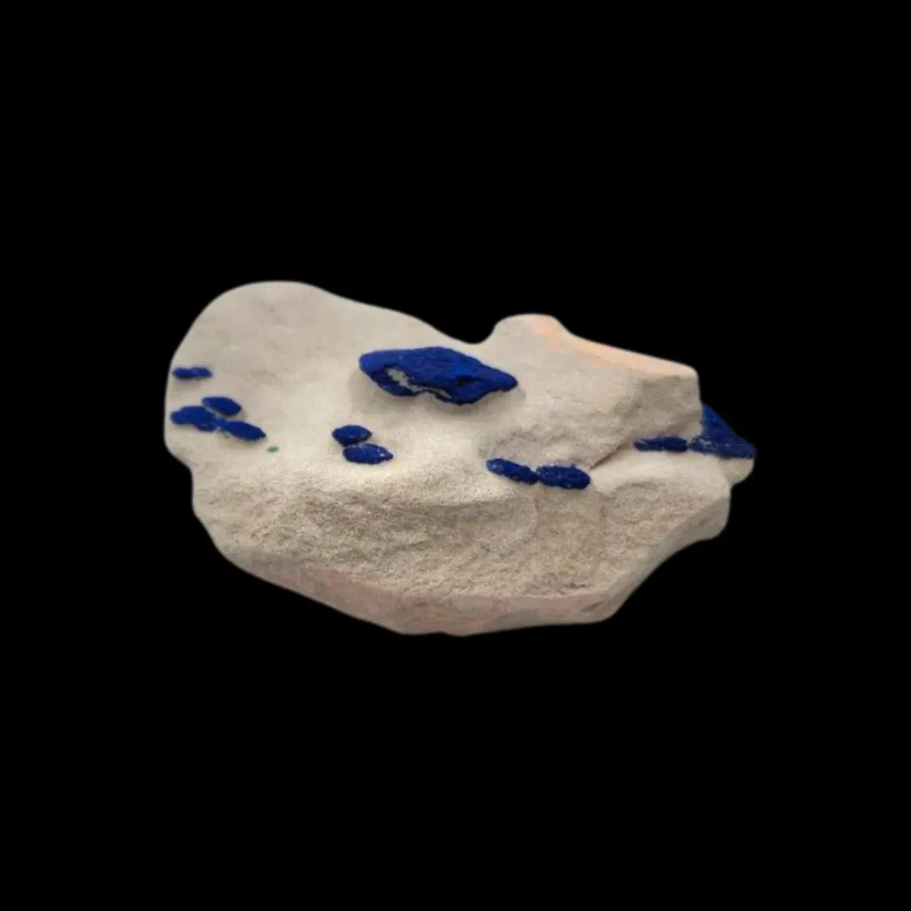 Azurite on Calcite (Lazurite) – A Natural Fusion of Deep Blue and Crystal White - preview photo 2123