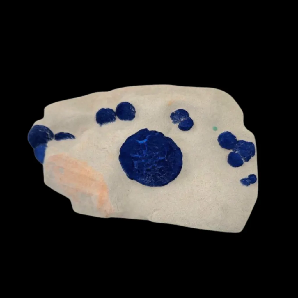 Azurite on Calcite (Lazurite) – A Natural Fusion of Deep Blue and Crystal White - preview photo 1123