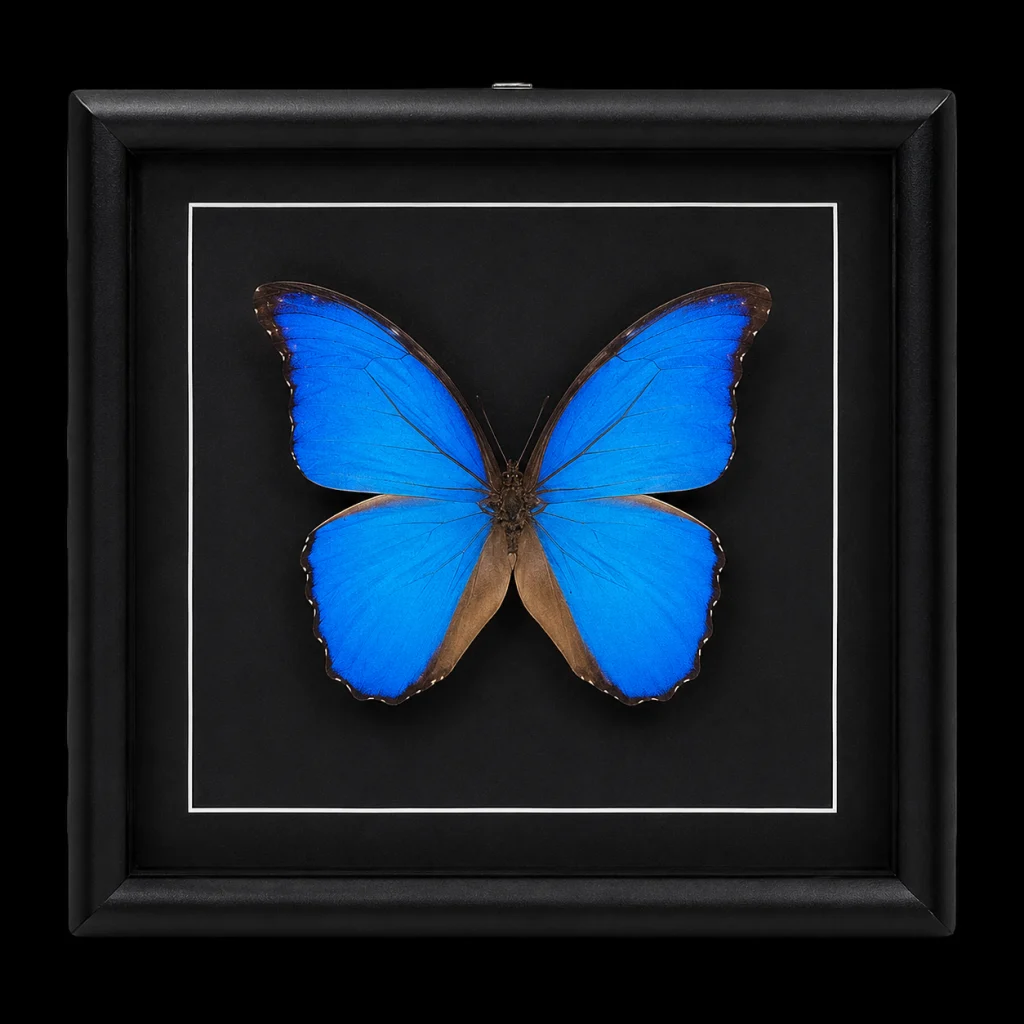 Morpho didius in Black Frame, Peru