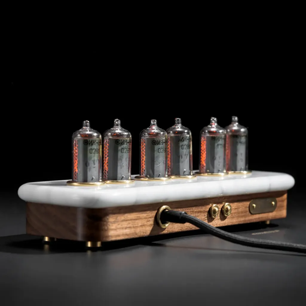 Limited Edition Nixie Clock – Vostok 1 Rocks: Carrara Marble - preview photo 2123