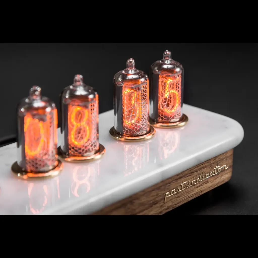 Limited Edition Nixie Clock – Vostok 1 Rocks: Carrara Marble - preview photo 3123