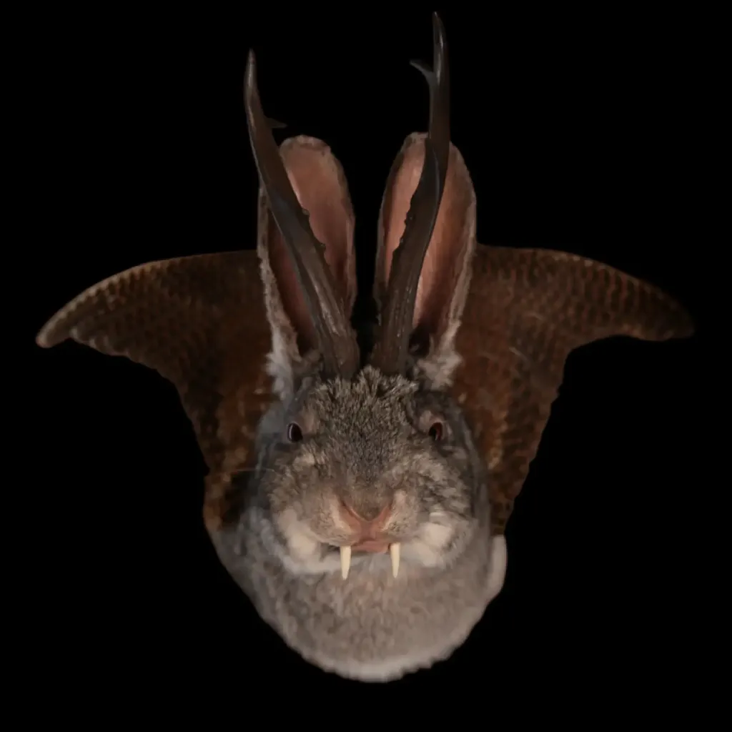 Wolpertinger with Partridge Wings and Deer Horns  (immitation) – Masterpiece of Bavarian Folklore - preview photo 1123