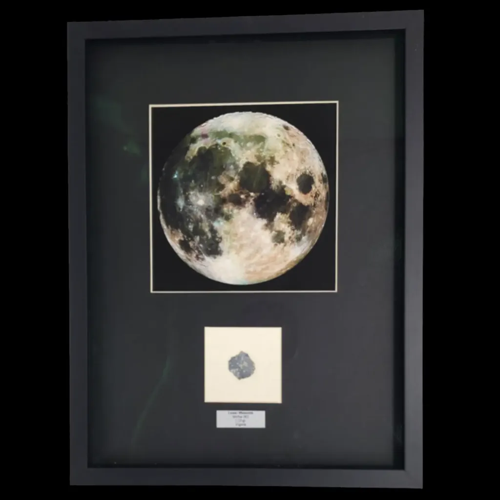 1.29 gr Lunar Meteorite  “ Bechar 003” - Sculptured Slice of the lunar Highlands - preview photo 1123