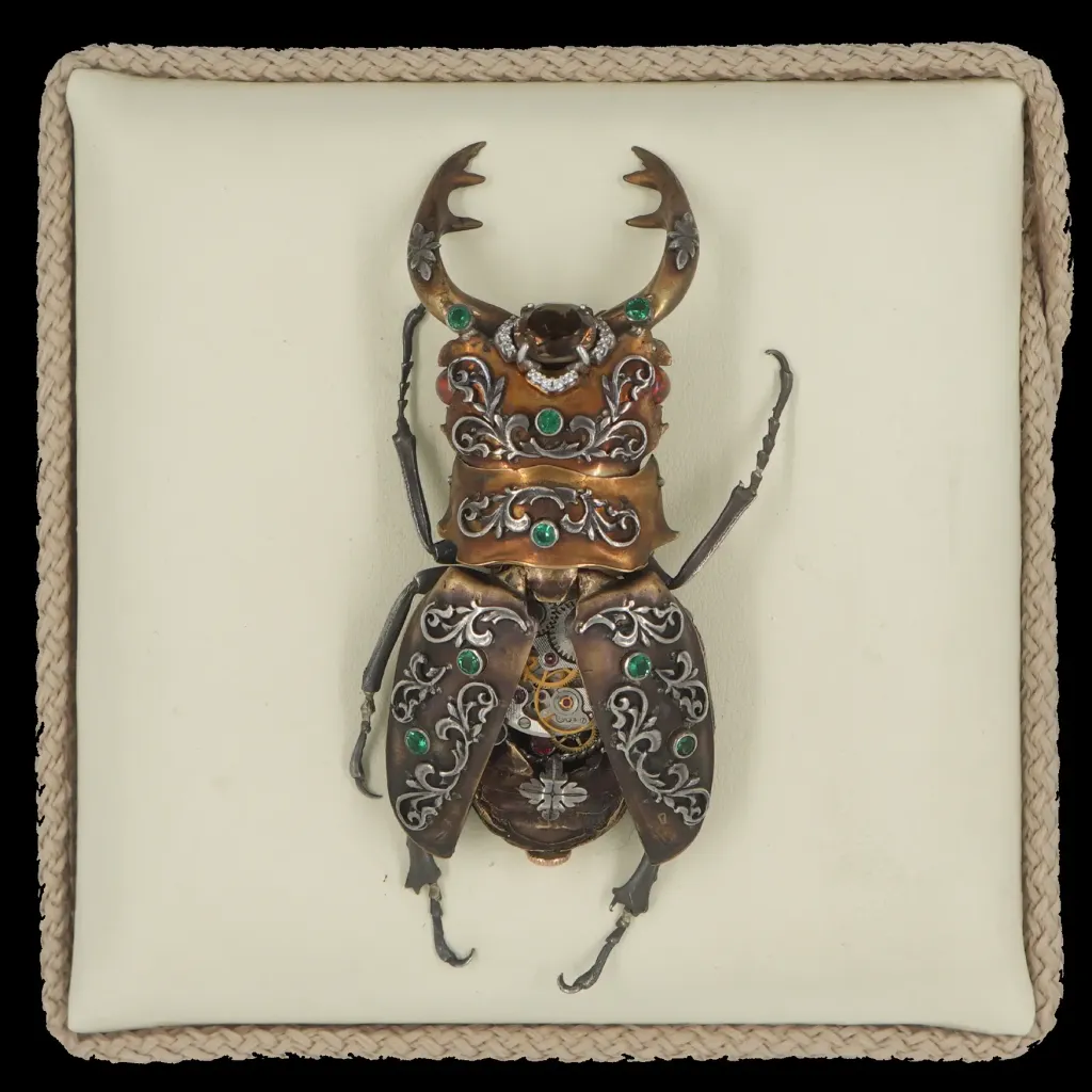 Ornamental Stag Beetle Automaton – A Masterpiece of 19th-Century French Jewelry Artistry