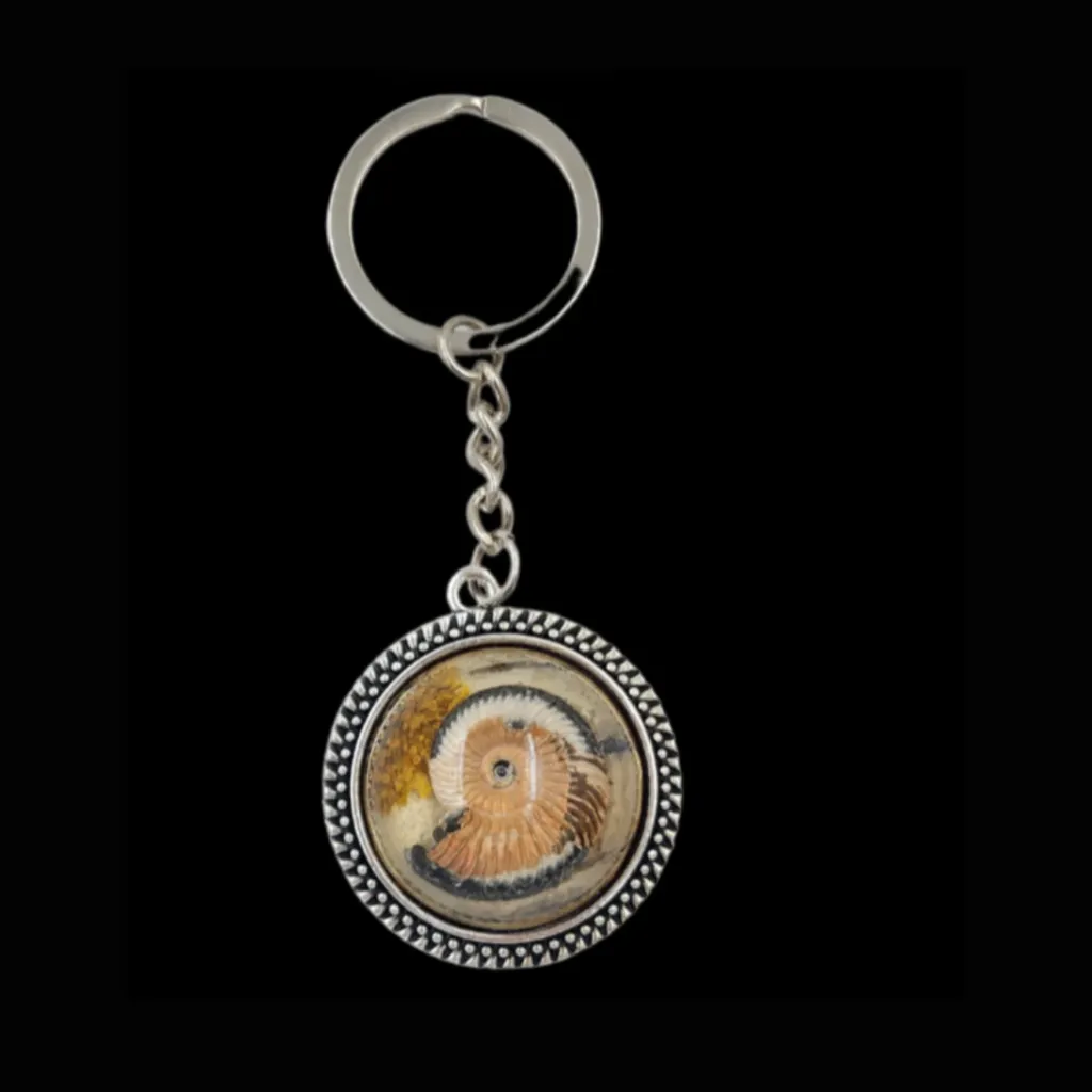 Keychain Featuring  Ammonite Fossil - preview photo 2123