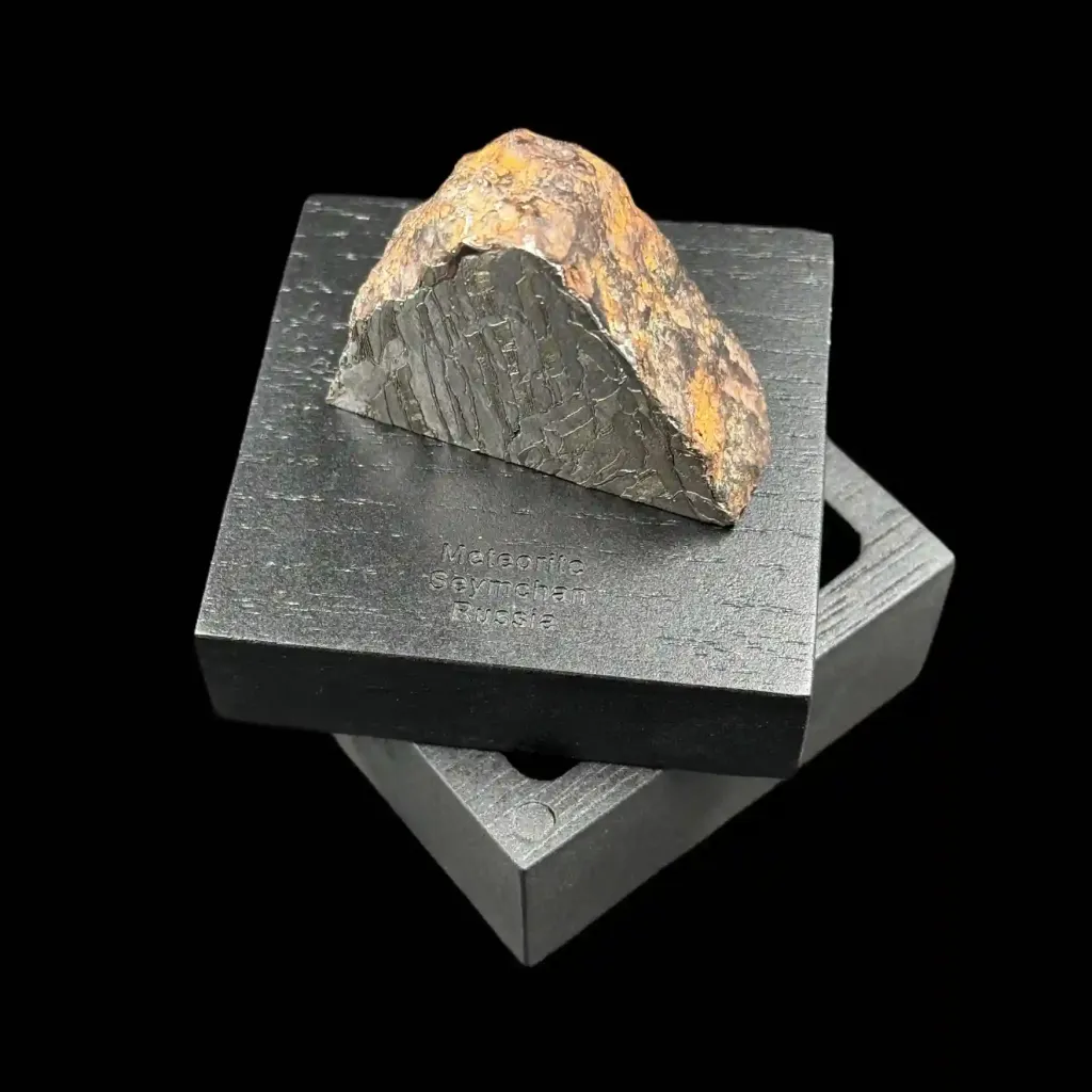 Rare pallasite meteorite with Widmannstätten pattern, 4 bln years old, 211 g, - preview photo 3123