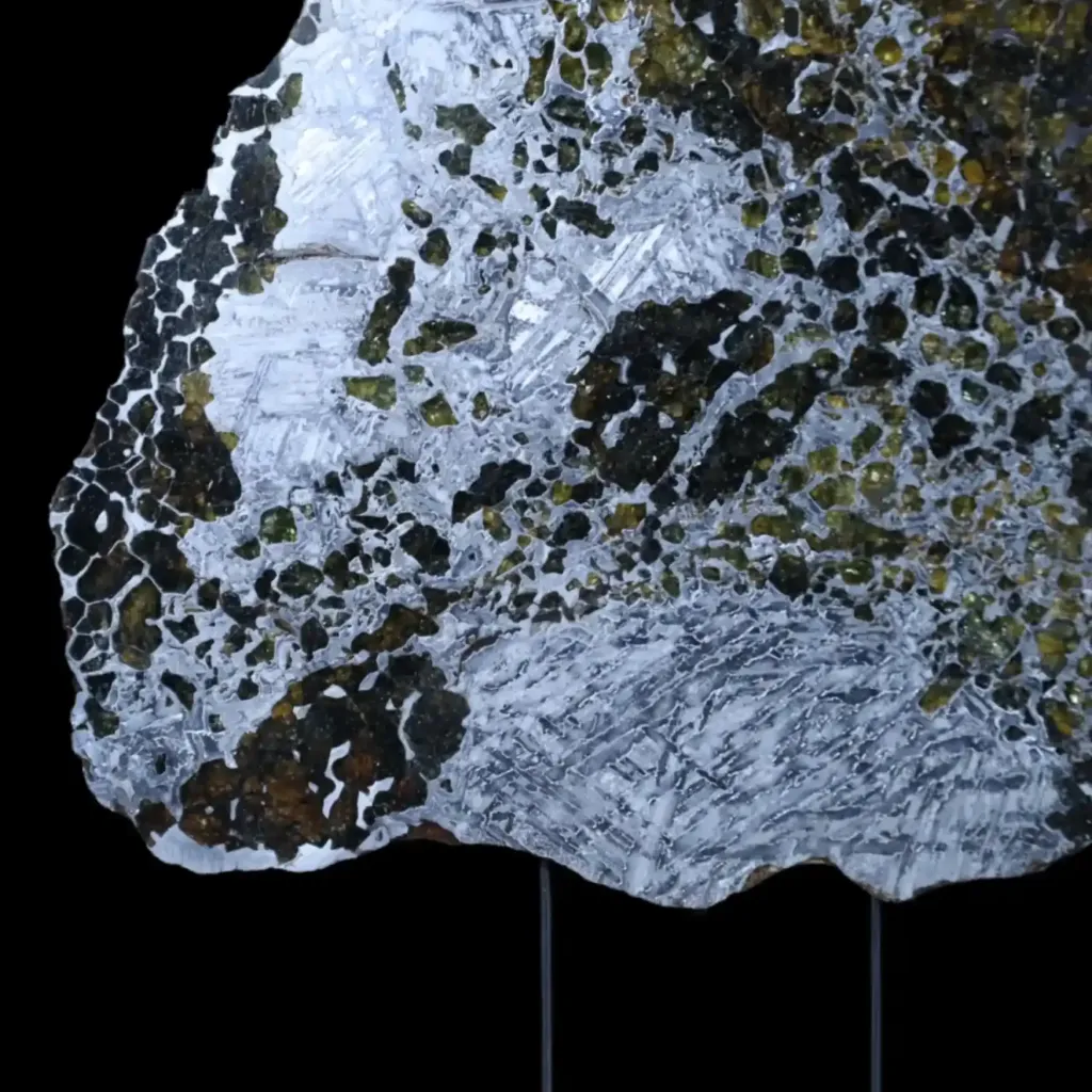 Rare pallasite meteorite with olivine crystals, 4 bln years old, 747 g, - preview photo 3123
