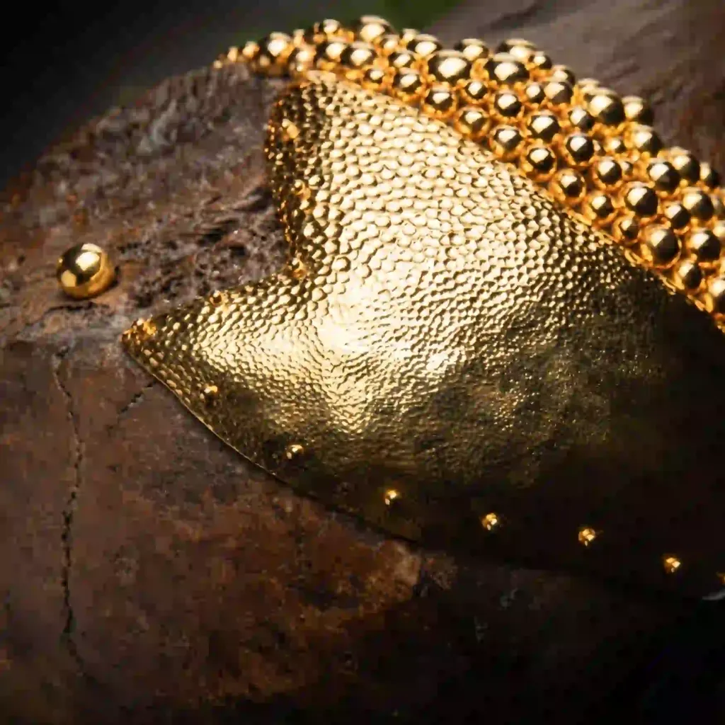 猛獁象大腿骨時鐘，24K 金，約 40,000 年前，2023 - 預覽圖片 3123