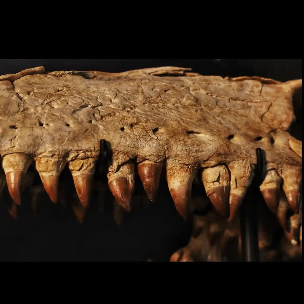 Skull of prehistoric "Sea dragon" (Mosasaur Thalassotitan), 72 mln years old, well preserved - preview photo 4123