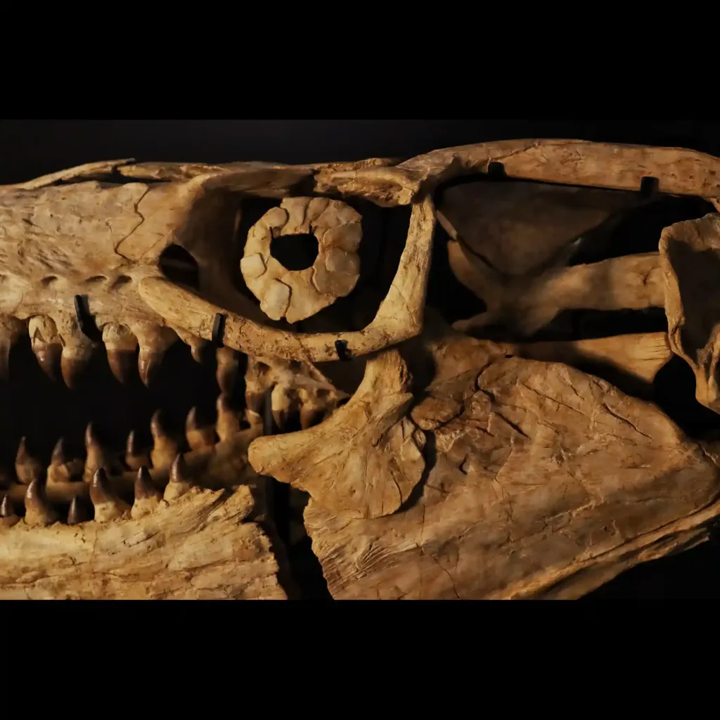 Skull of prehistoric "Sea dragon" (Mosasaur Thalassotitan), 72 mln years old, well preserved - preview photo 3123