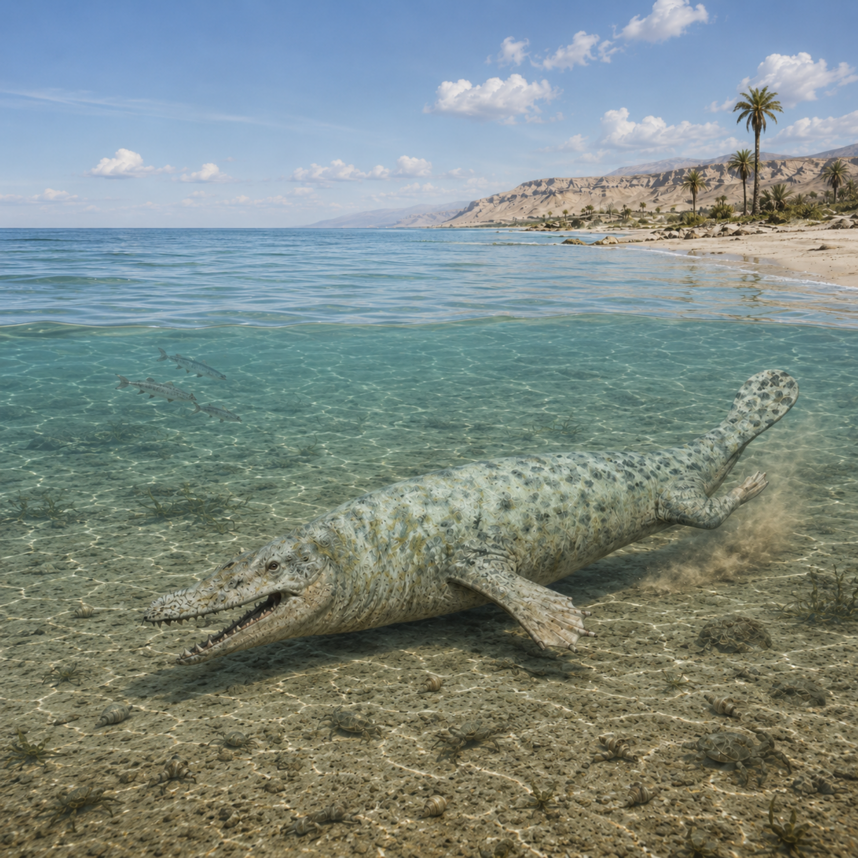 Pappocetus lugardi Jaw with Tooth - Early Walking Whale - preview photo 5123