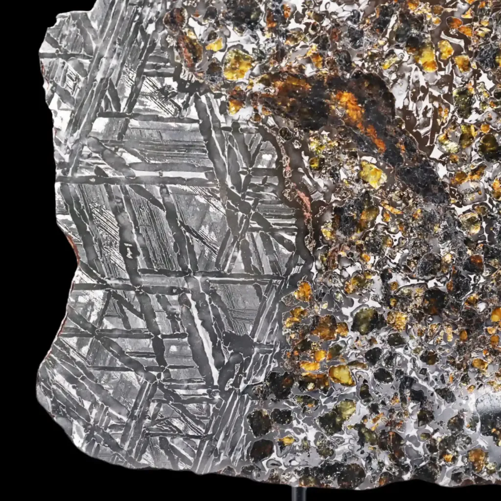 Rare pallasite meteorite with olivine crystals, 4 bln years old, 721 g, - preview photo 3123