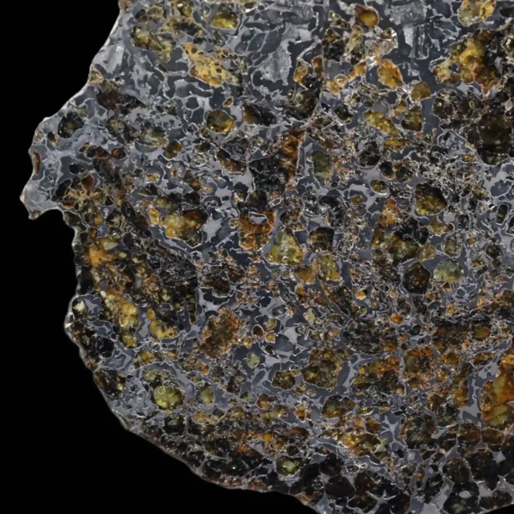 Rare pallasite meteorite with olivine crystals , 4 bln years old, 603 g, - preview photo 3123