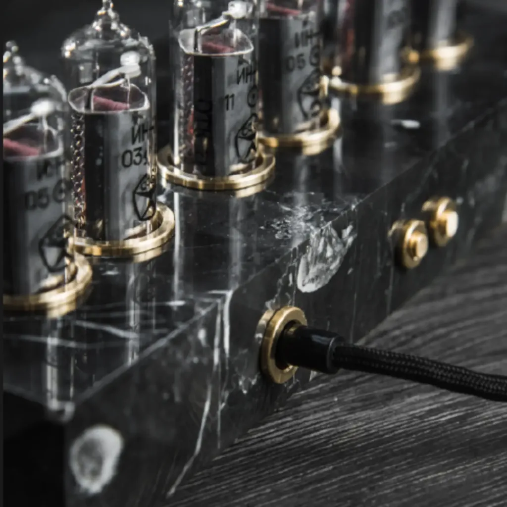 Saturn-5 Clock in Nero Marquina Marble – Masterpiece of Design and Craftsmanship - preview photo 3123