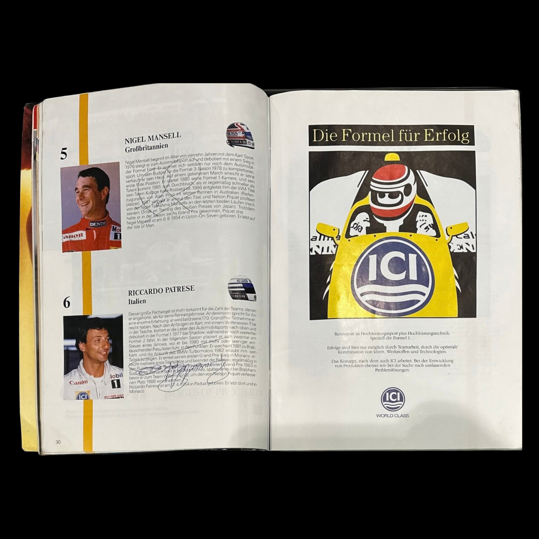 Ayrton Senna（冼拿）、Alain Prost、Nigel Mansell 等 F1 傳奇車手 14 個親筆簽名雜誌 - 預覽圖片 4123