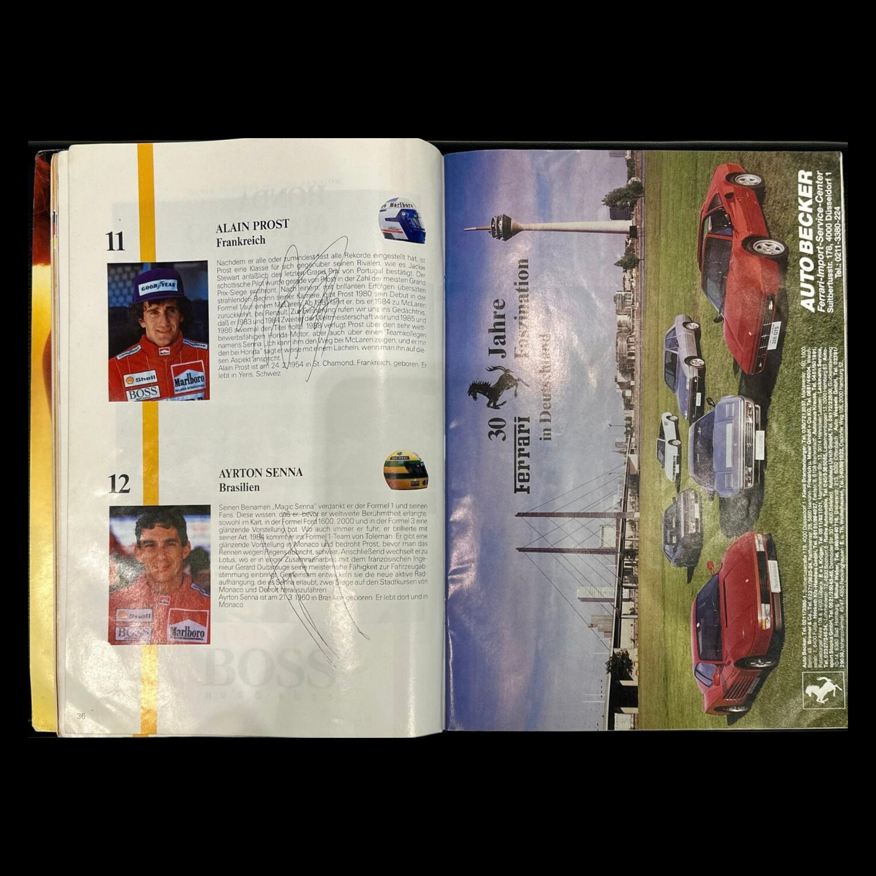 Ayrton Senna（冼拿）、Alain Prost、Nigel Mansell 等 F1 傳奇車手 14 個親筆簽名雜誌 - 預覽圖片 2123