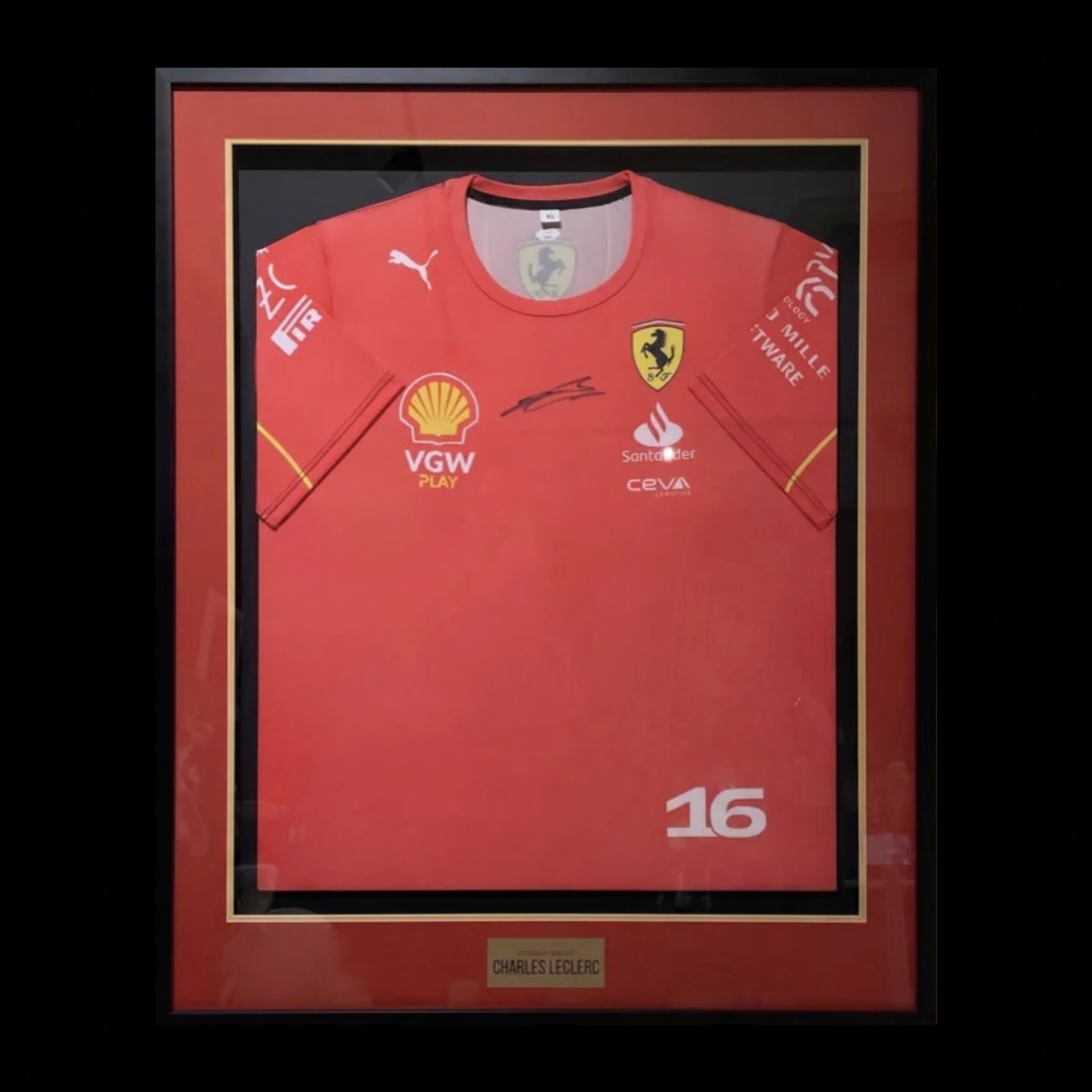 Charles Leclerc - Autographed Scuderia Ferrari T-Shirt - preview photo 1123