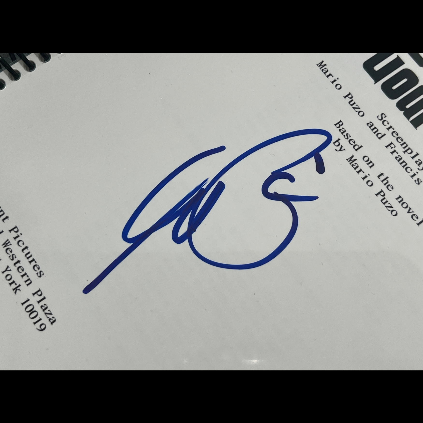 Al Pacino - The Godfather Film Script with Autograph - preview photo 3123