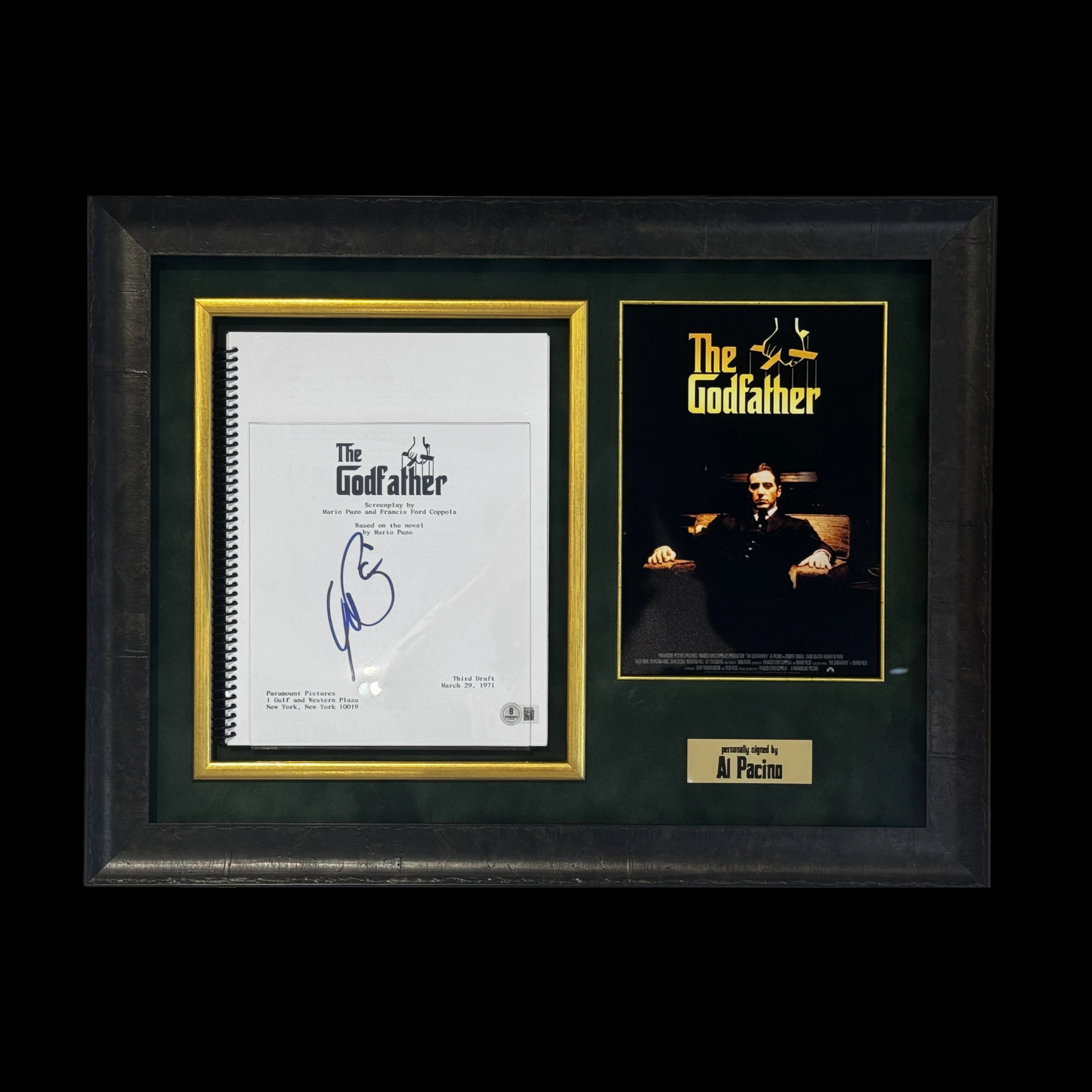 Al Pacino - The Godfather Film Script with Autograph - preview photo 1123