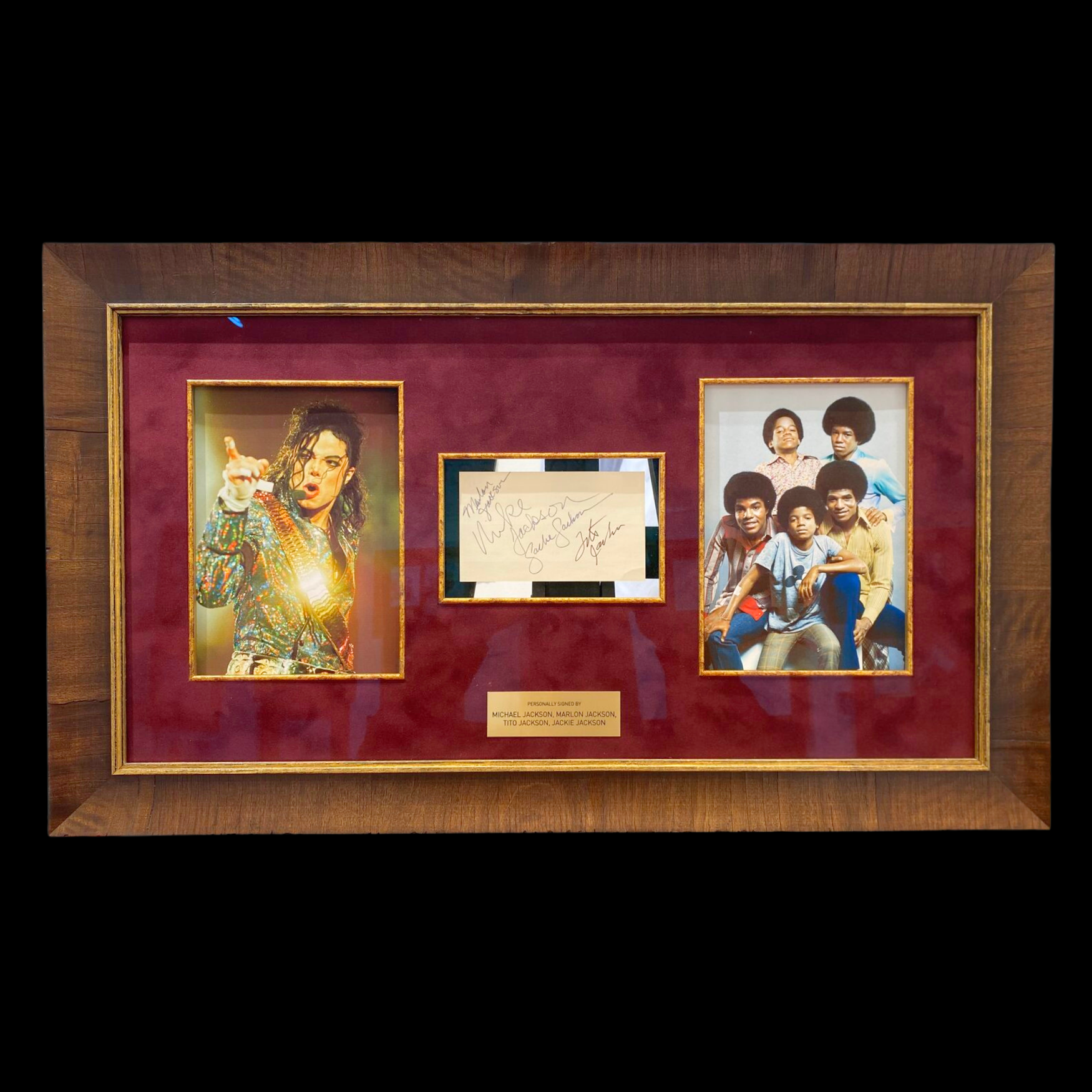Michael Jackson, Marlon Jackson, Tito Jackson and Jackie Jackson - Autographed Card - preview photo 1123